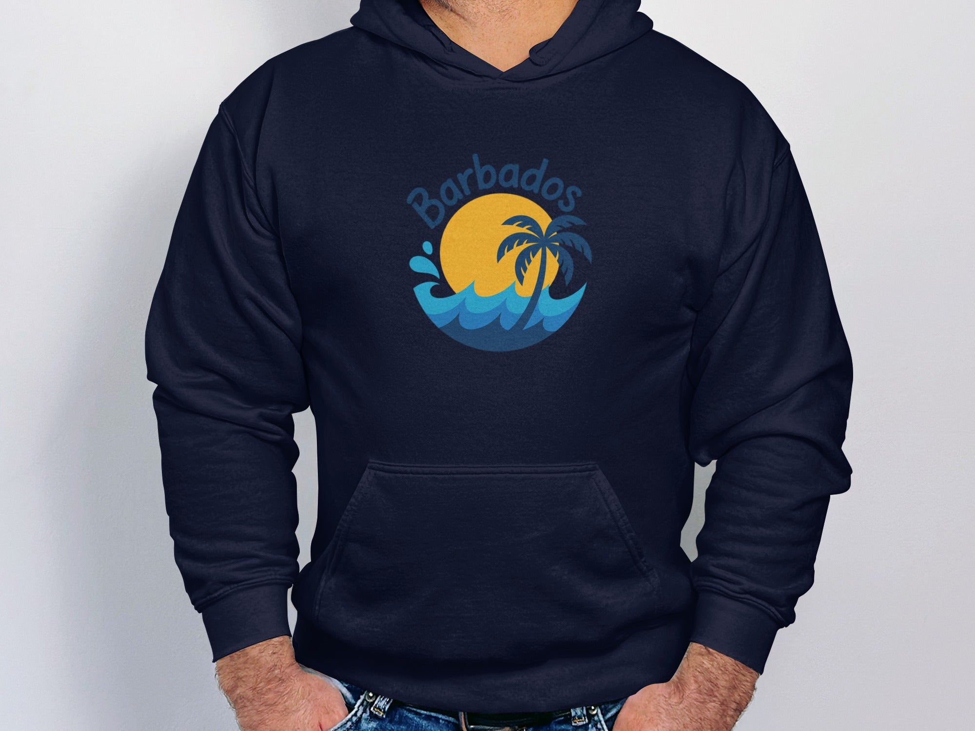 Barbados Sunset Wave Design Hoodie product