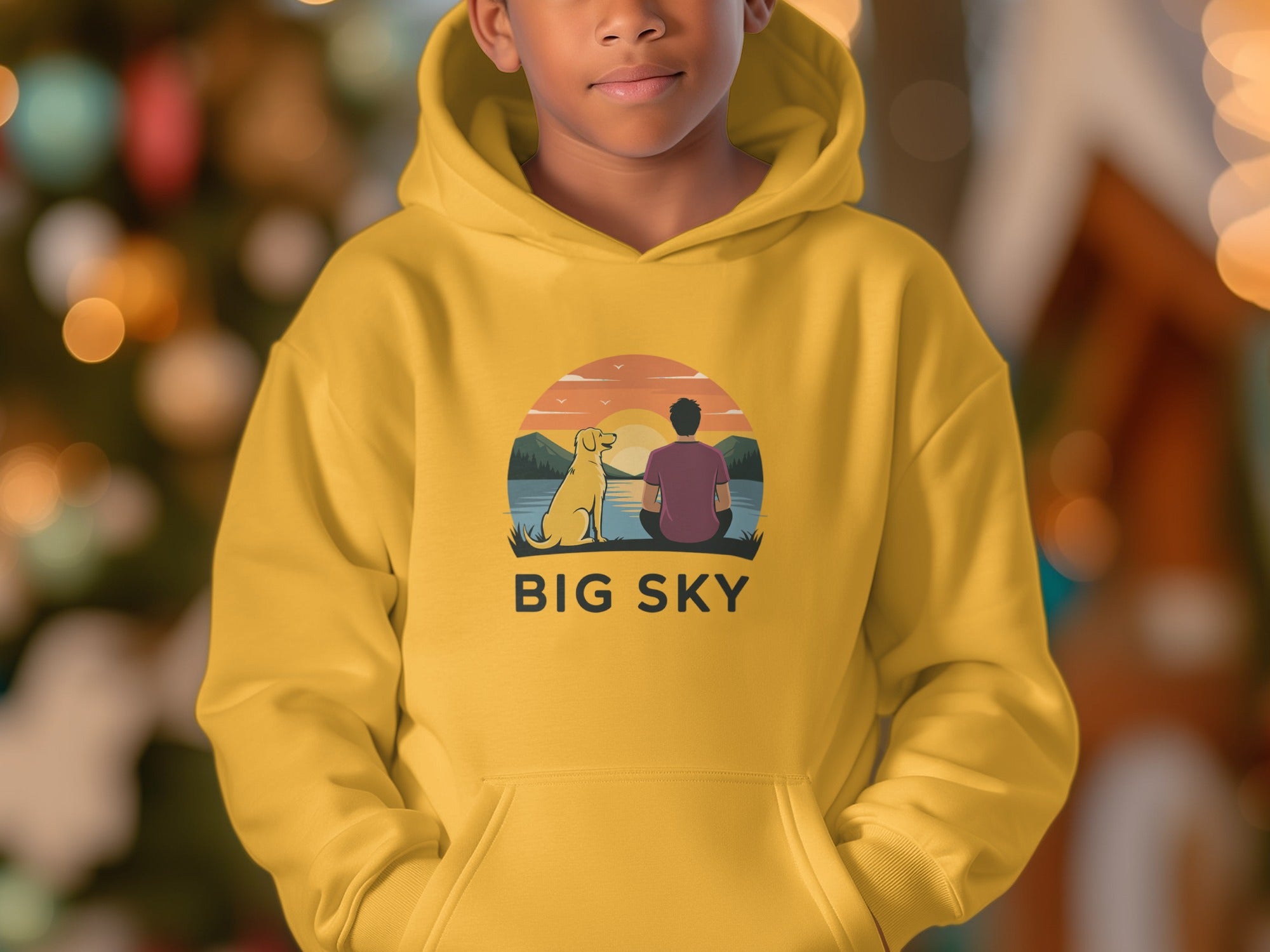 Big Sky Sunset Print Hoodie for Outdoor Lovers