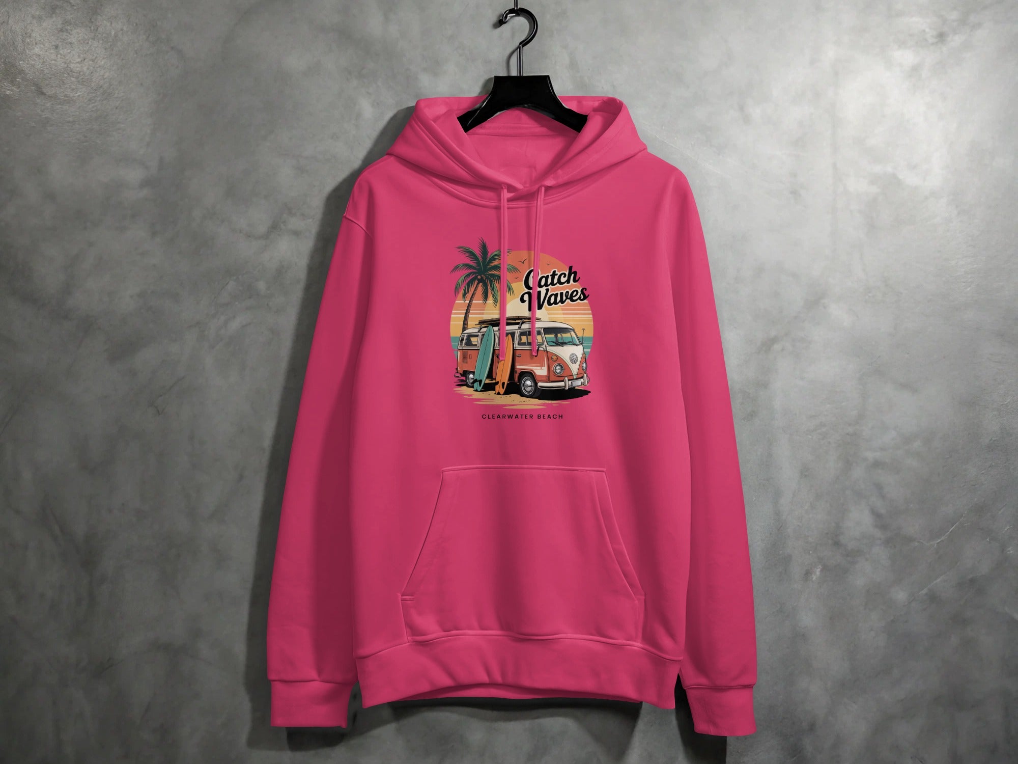 Catch Waves Graphic Hoodie Casual Apparel product type