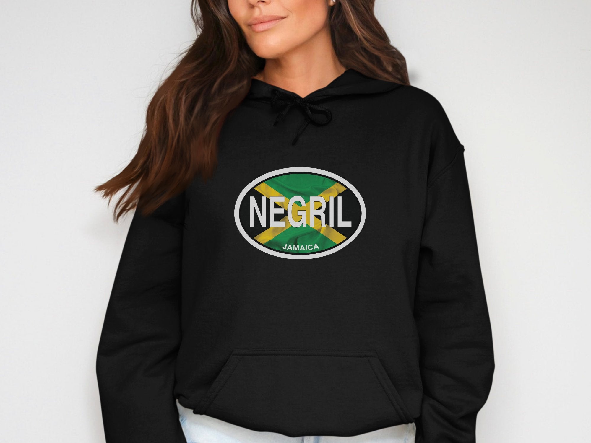 Negril  Oval Logo Vacation Travel Hoodie Gift Souvenir Heliconia