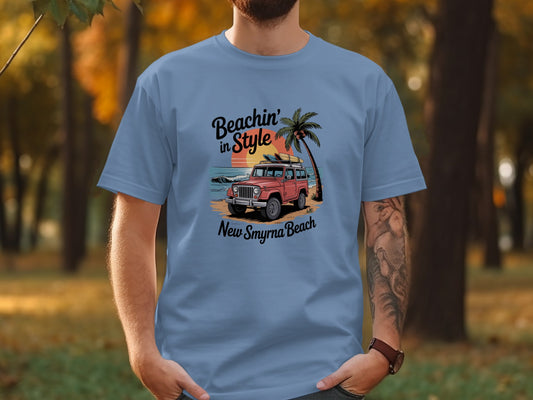 Beachin in Style New Smyrna Beach T-shirt product type
