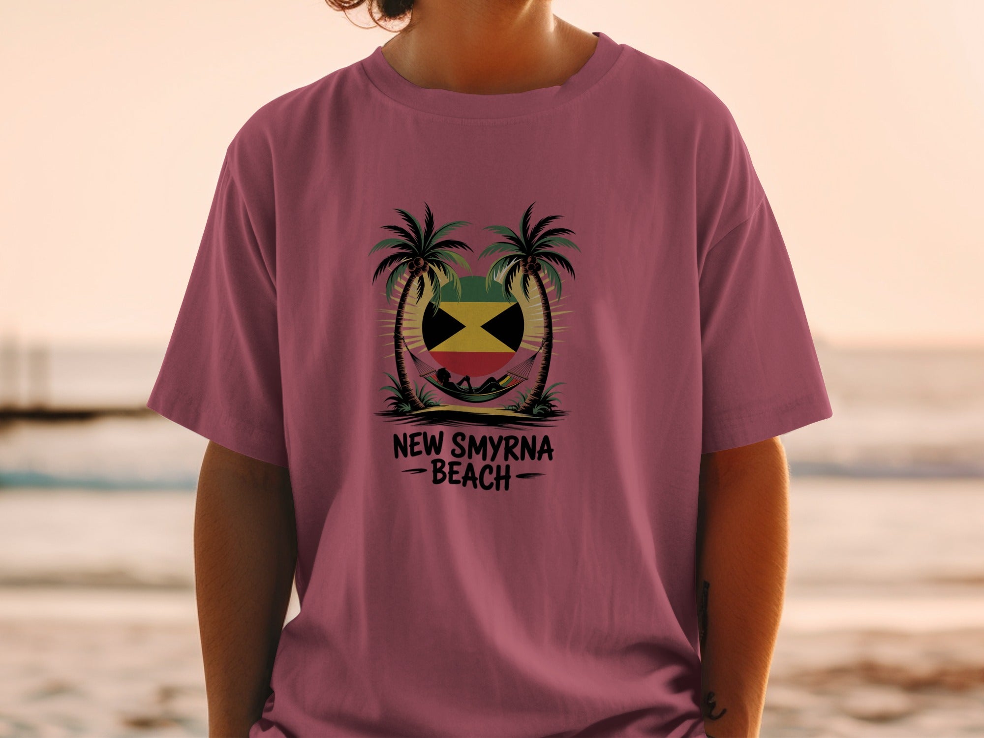 New Smyrna Beach Scenic Sunset Graphic T-Shirt product