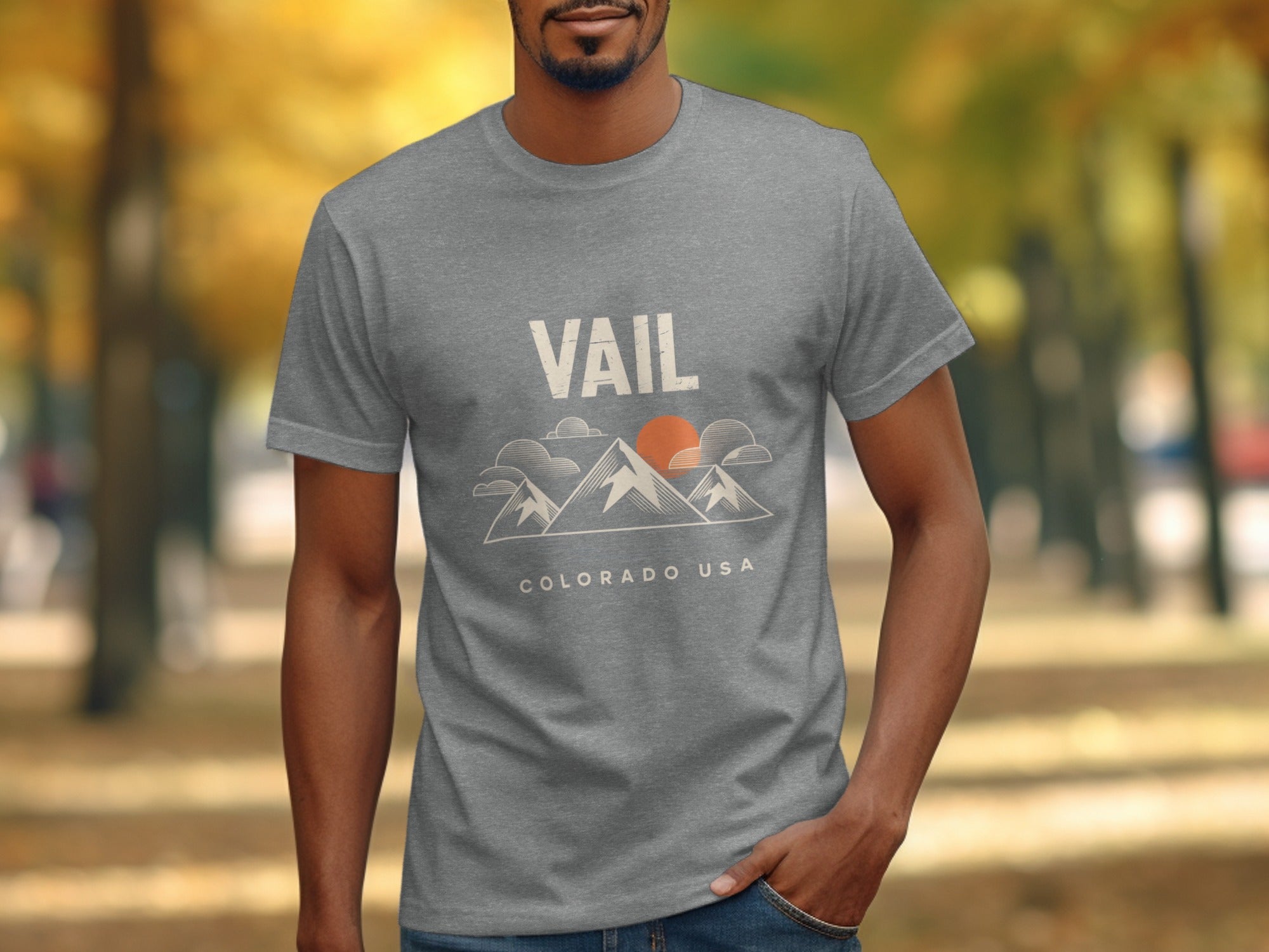 Vail Colorado USA Mountain Sunset Graphic T-shirt product
