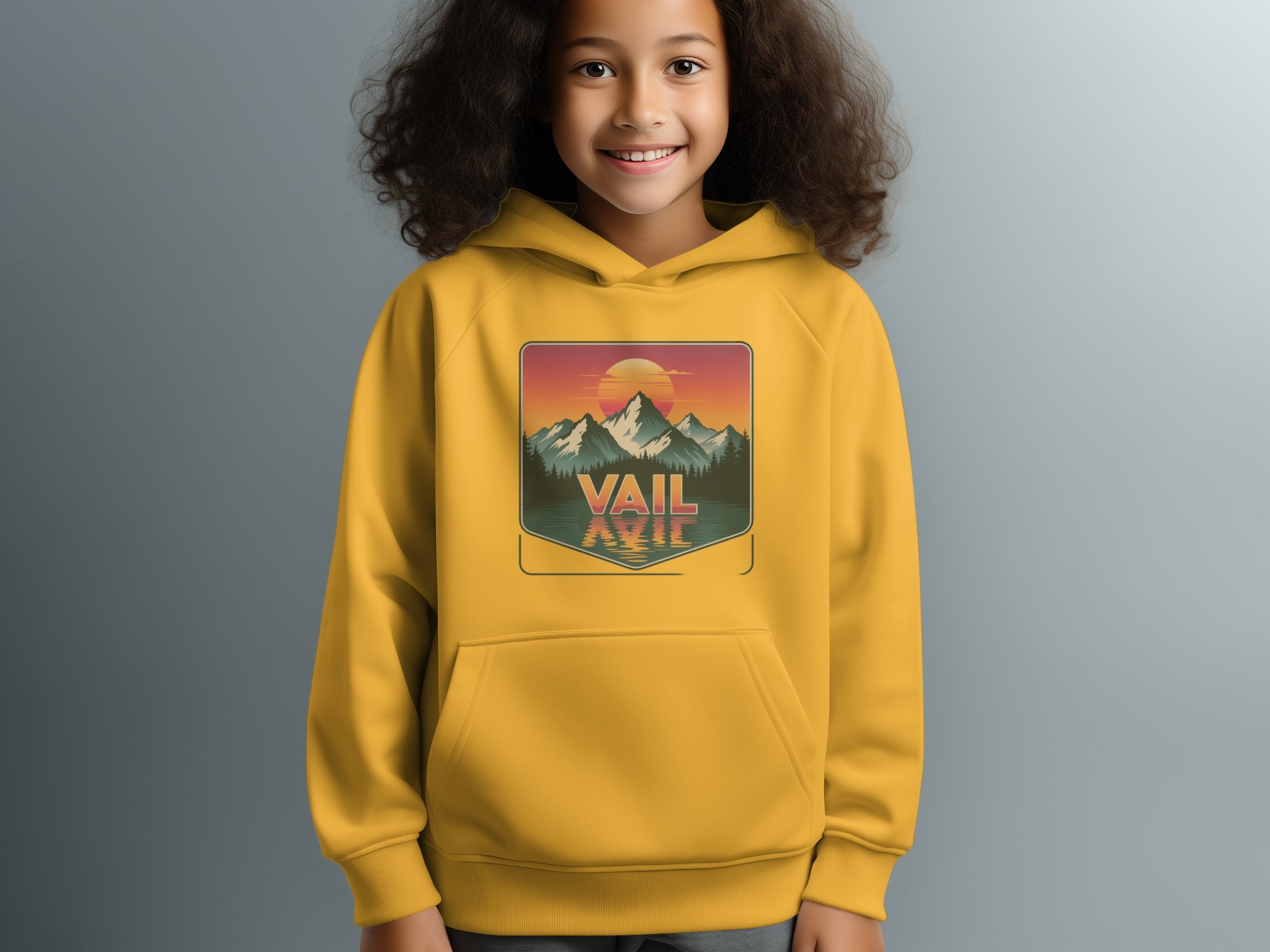 Vail Colorado Mountain Sunset Kids Hoodie product