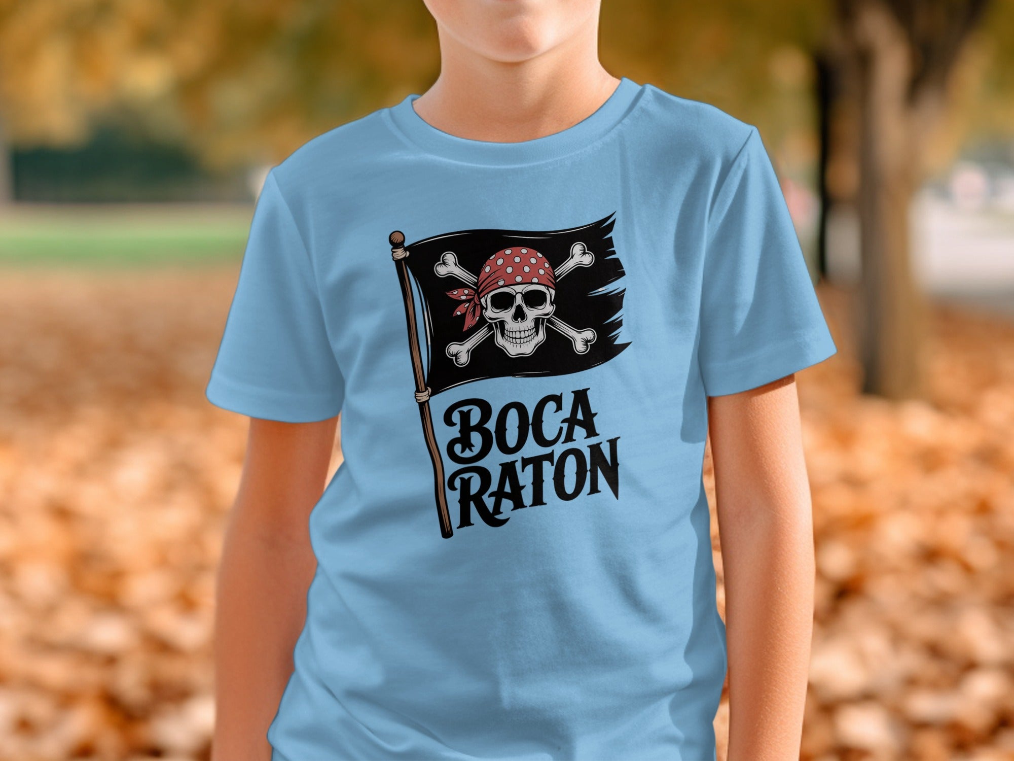 Boca Raton Pirate Skull Graphic Tee Shirt product type