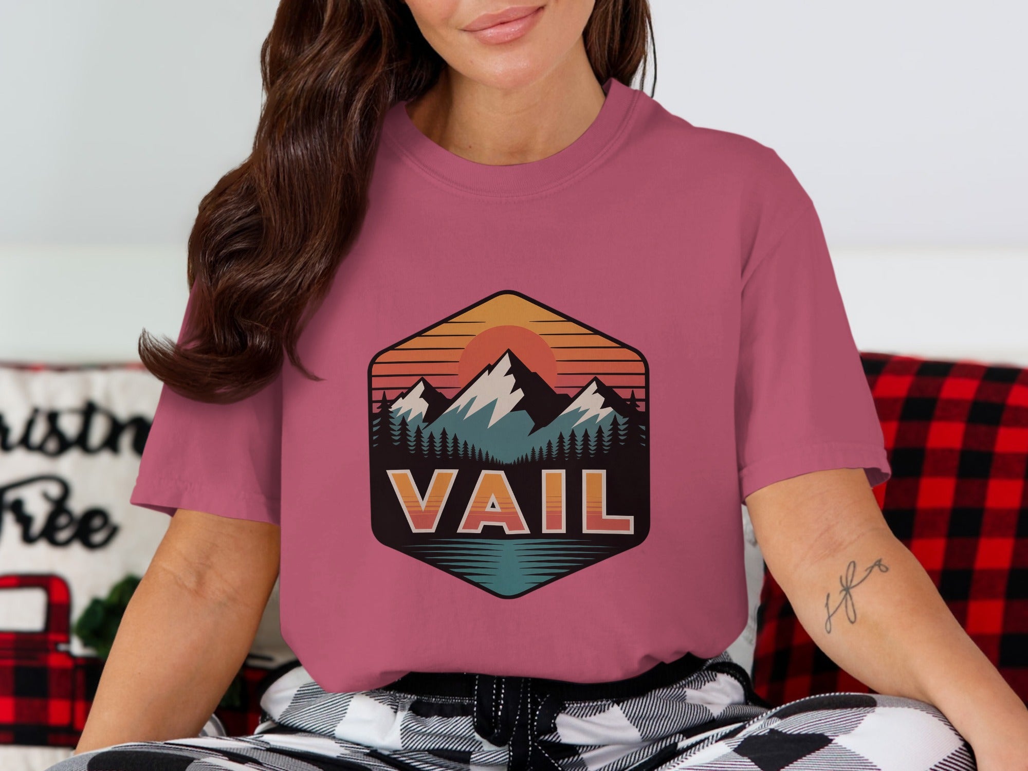 Sunset Mountains Vail Graphic Print T-Shirt product