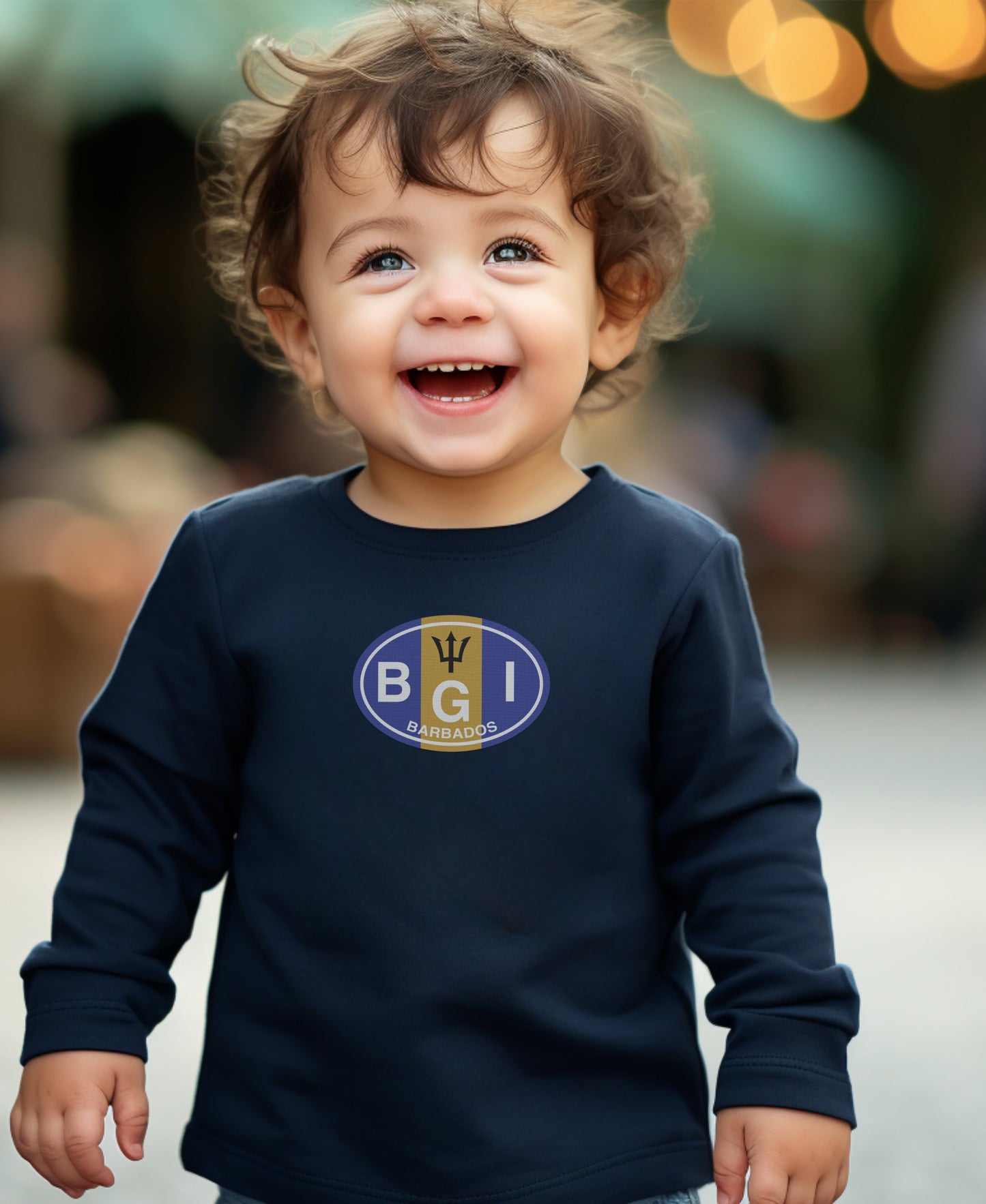 Barbados gentle surf play at Carlisle Bay Toddler Long Sleeve T-Shirt