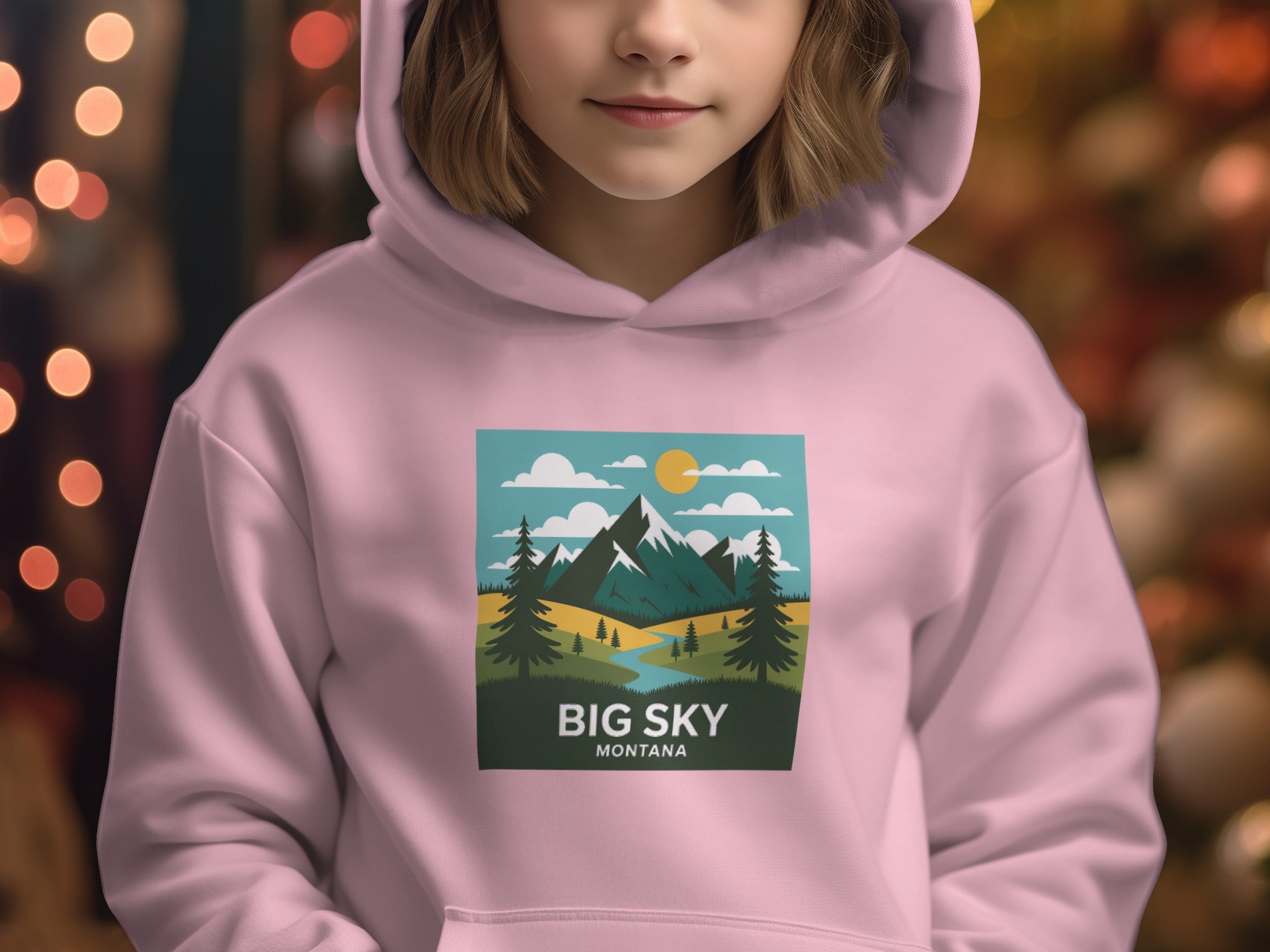 Big Sky Montana Scenic Mountain Hoodie