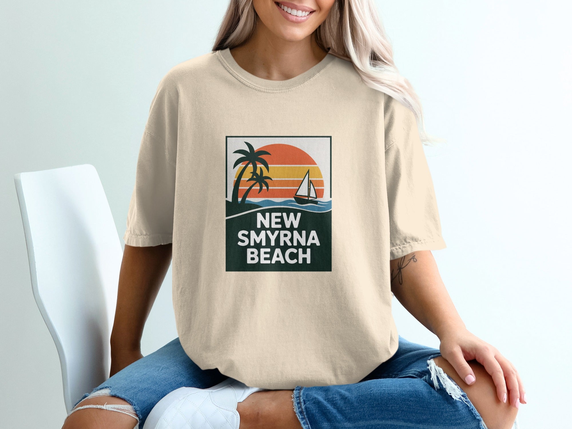 New Smyrna Beach Graphic Print Casual T-Shirt product