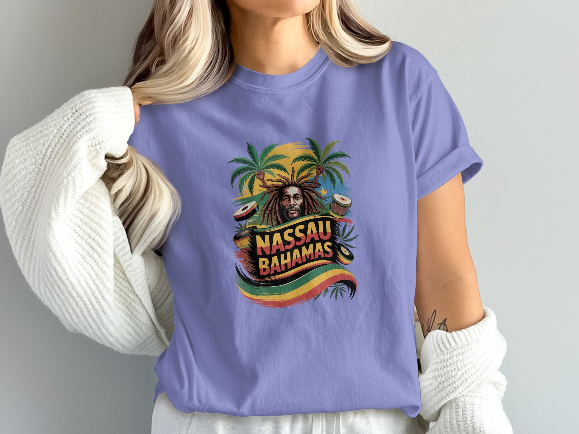 Nassau Bahamas Colorful Graphic Tees Product Type