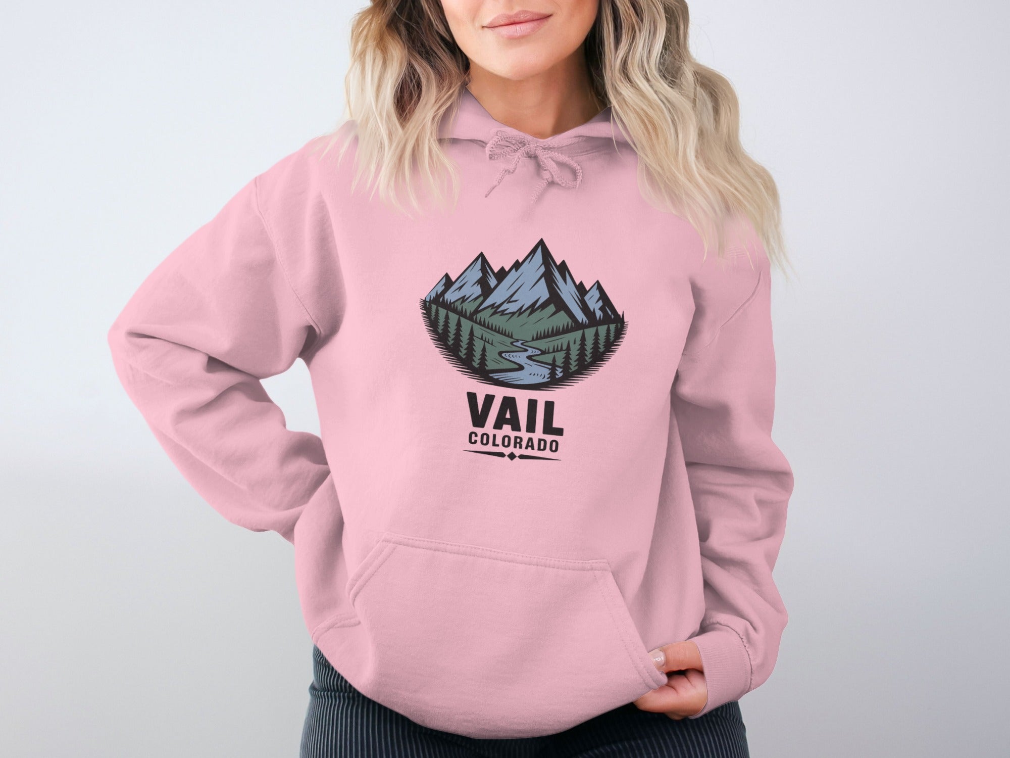 Vail Colorado Mountain Landscape Graphic Hoodie product