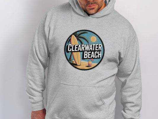 Clearwater Beach Surfboard Graphic Hoodie product