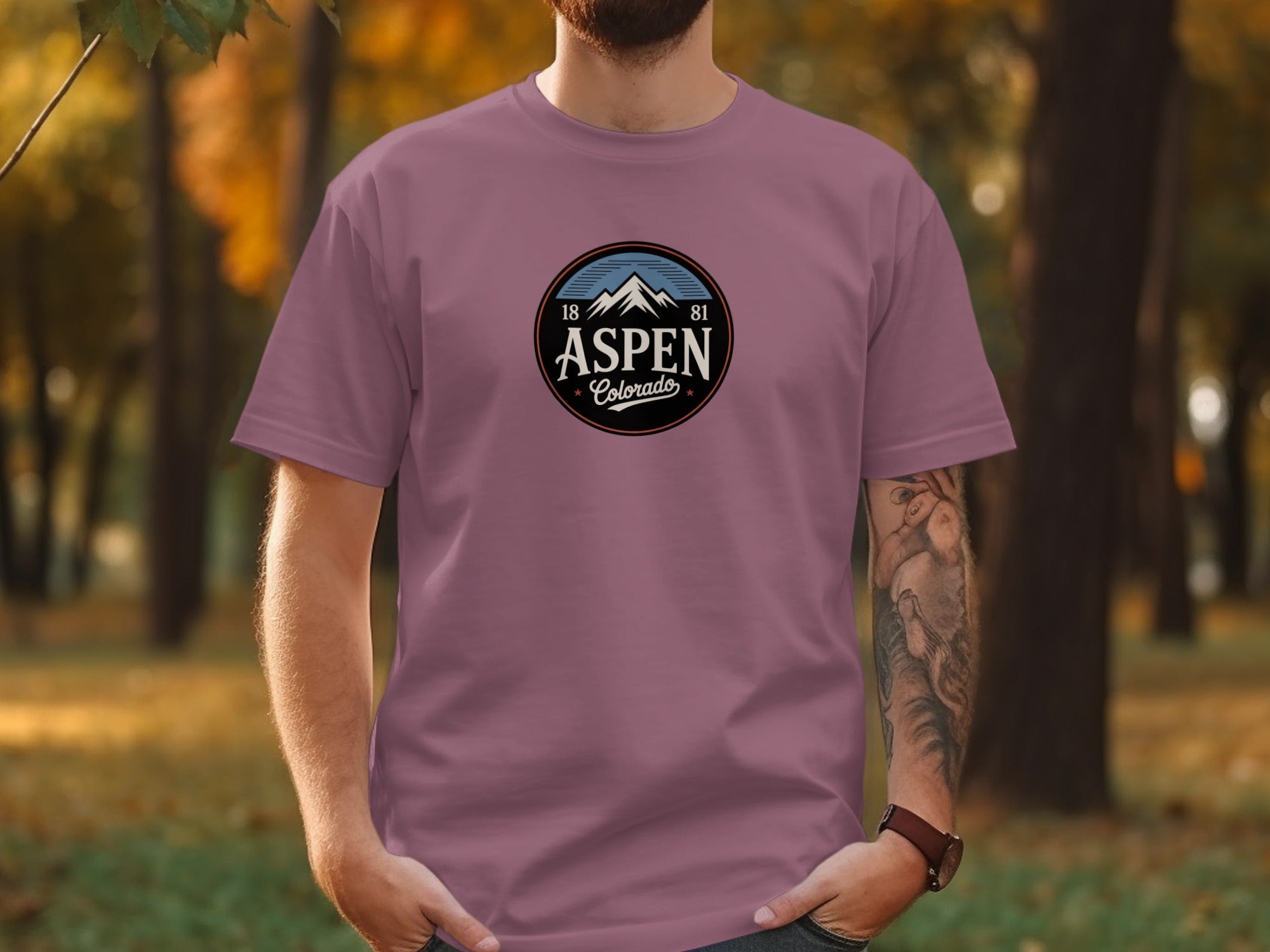 Aspen Colorado Mountain Graphic T-Shirts product type