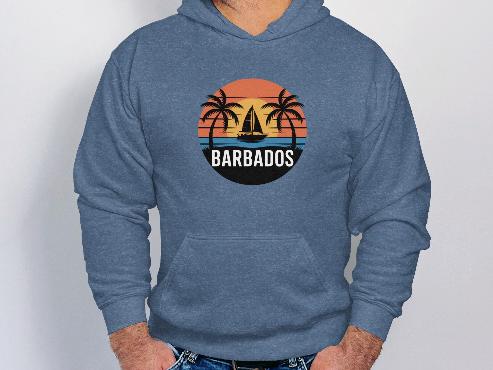 Barbados Palm Sunset Graphic Hoodie product