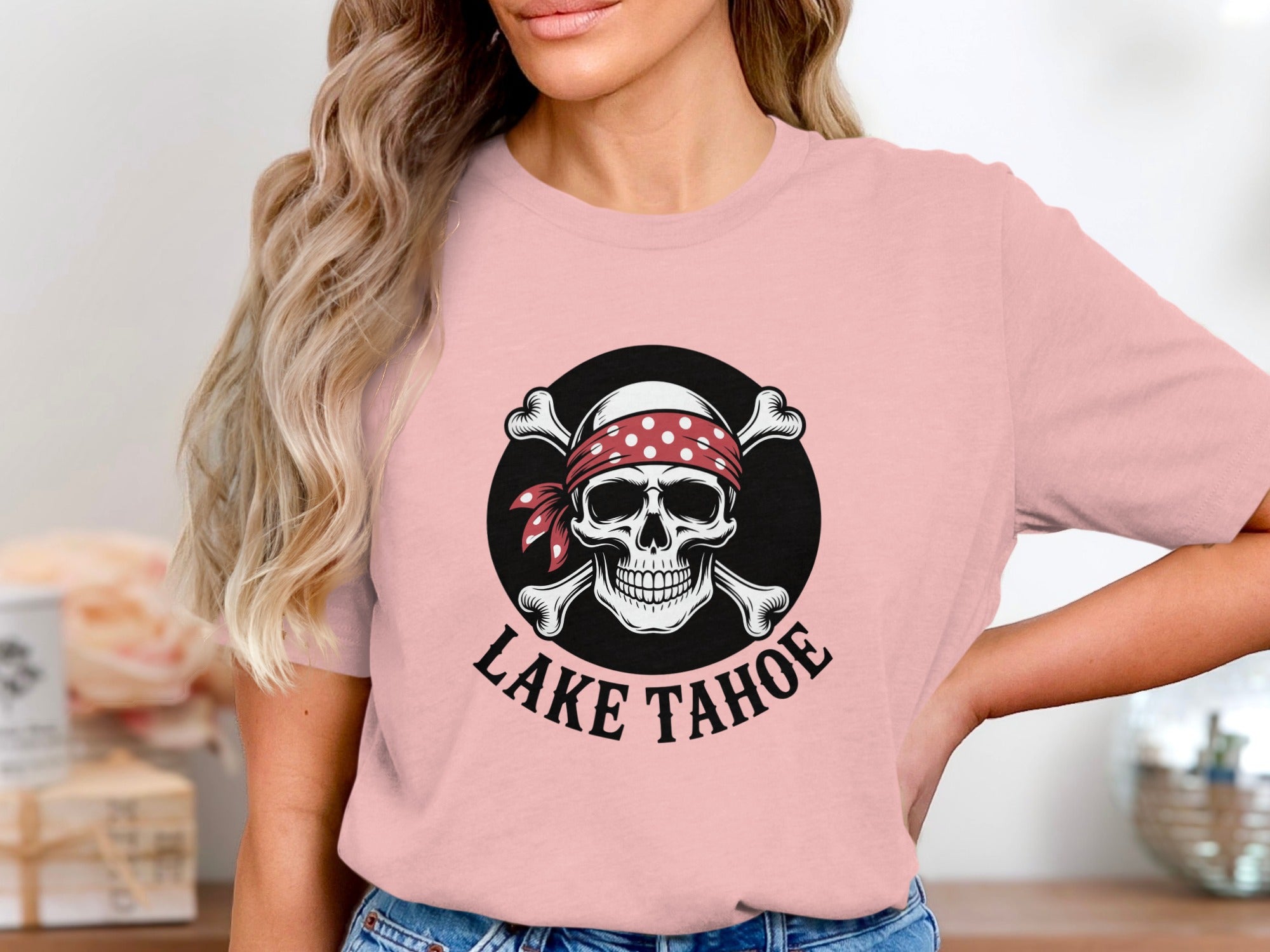 Lake Tahoe Skull and Crossbones Graphic T-shirt product type