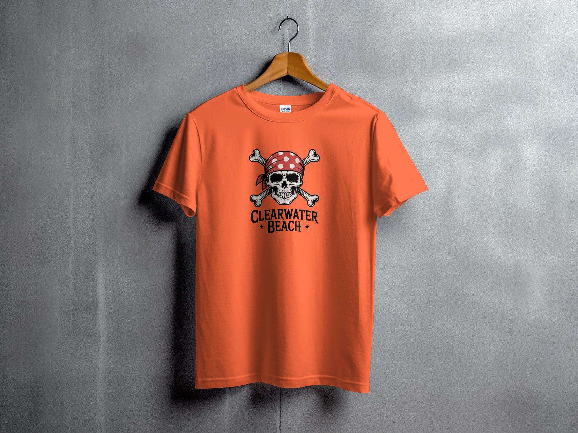 Clearwater Beach Pirate Skull Graphic T-shirt product