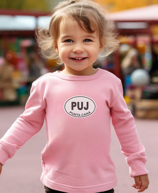 Punta Cana PUJ Graphic Print Pink Kids Sweatshirt product