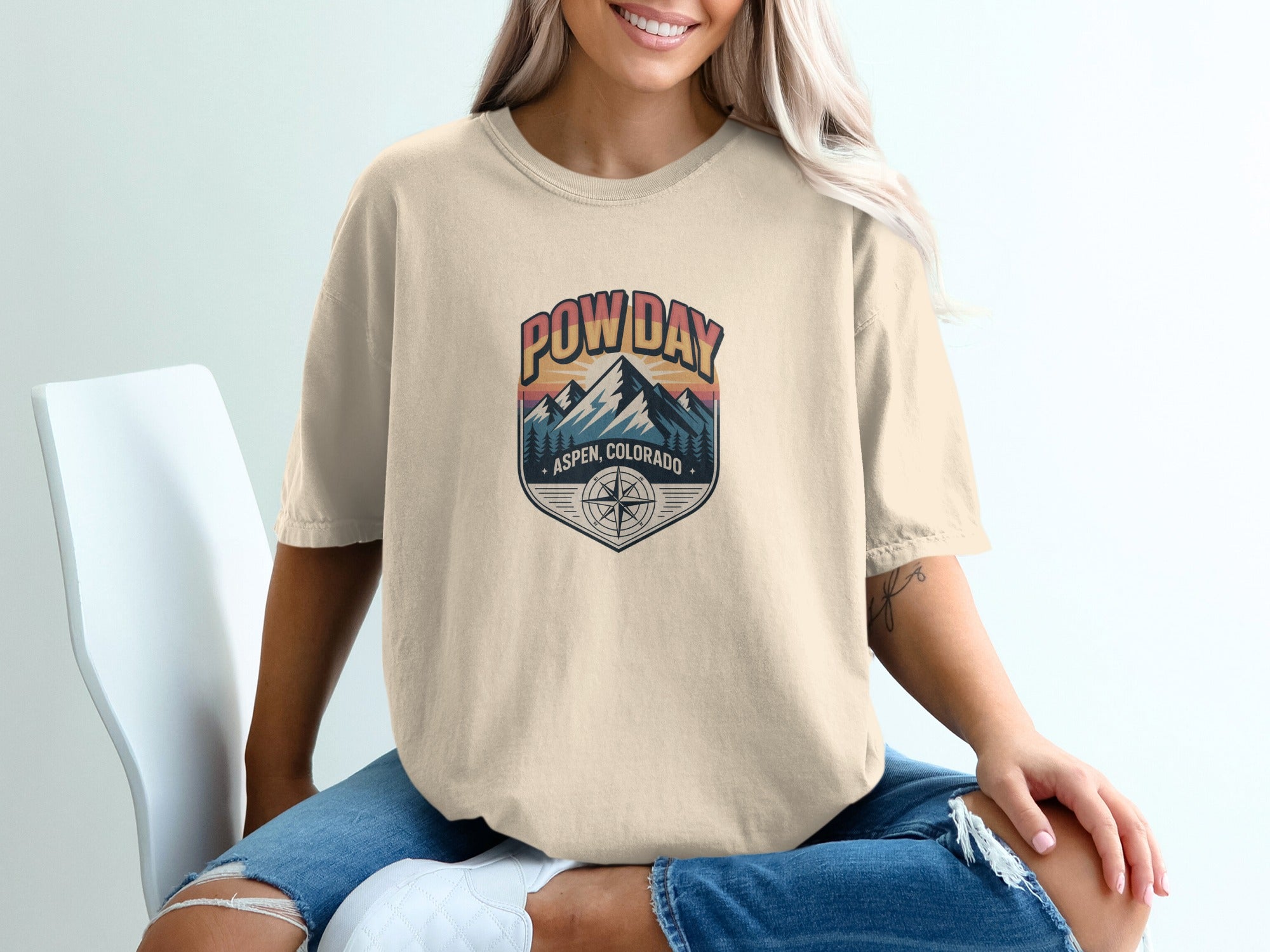 Aspen Colorado Pow Day Graphic T-Shirt product type