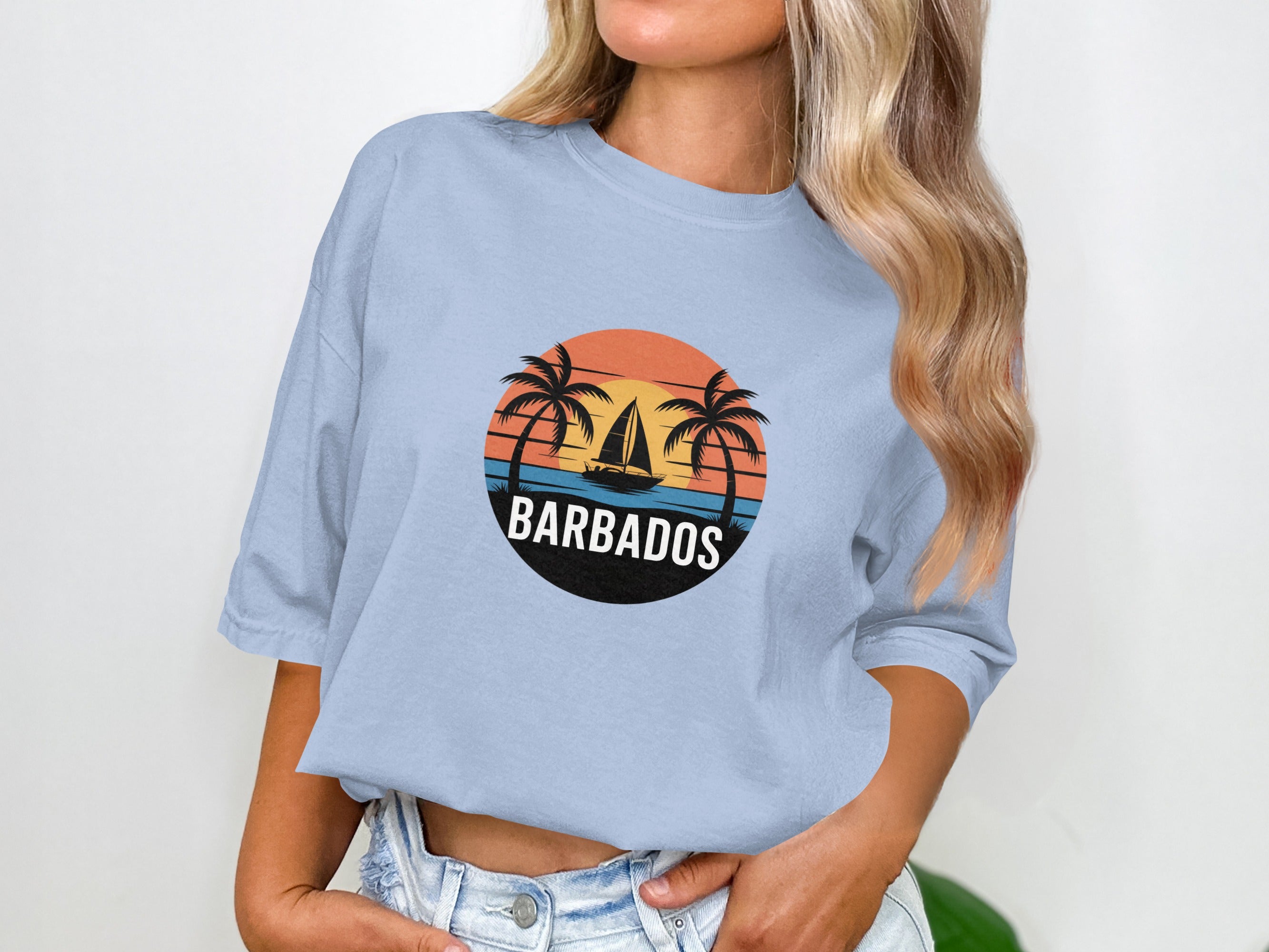 Stylish Barbados Themed T Shirt Casual Unisex Product