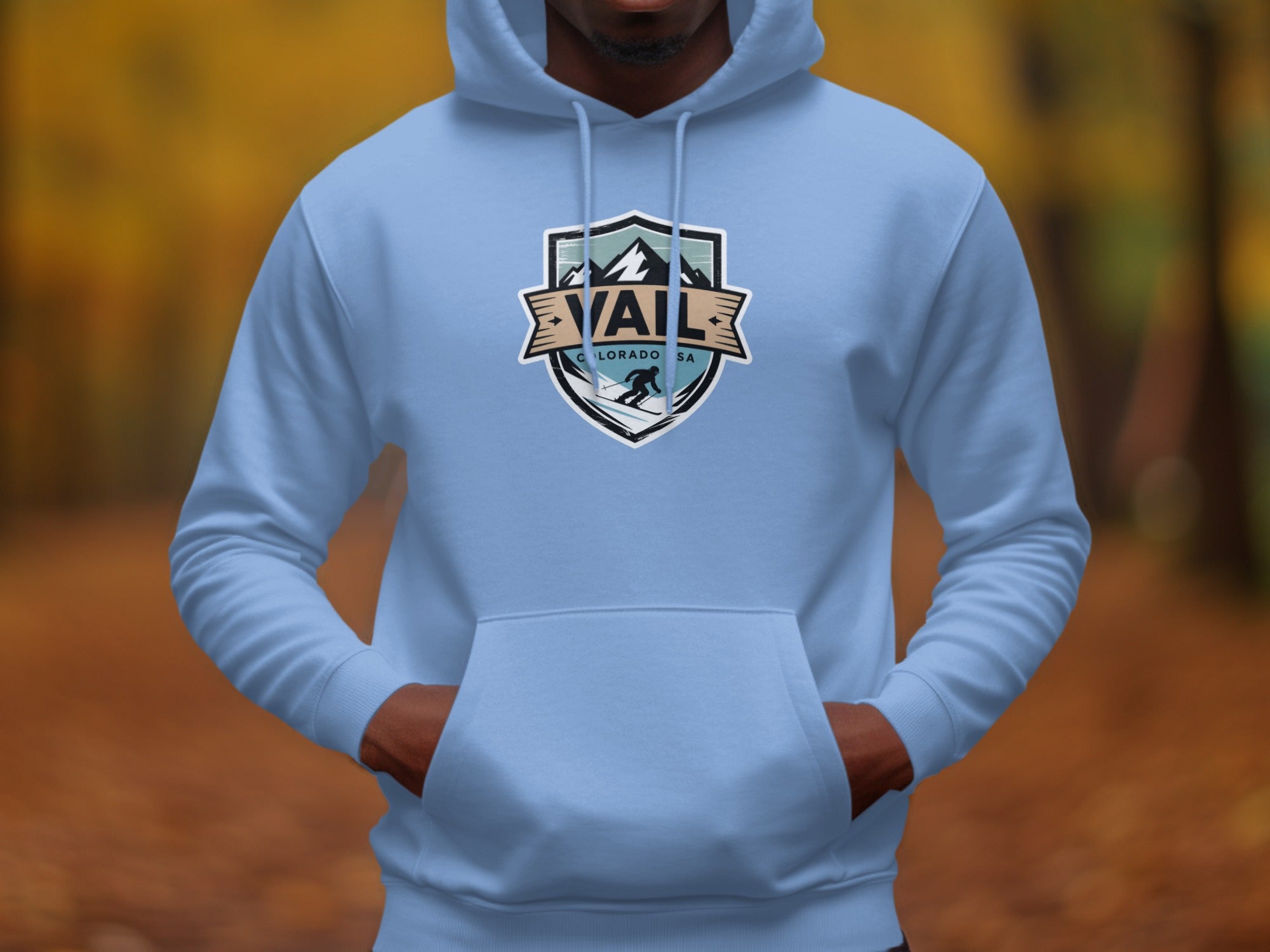 Vail Colorado Blue Graphic Hoodie product type