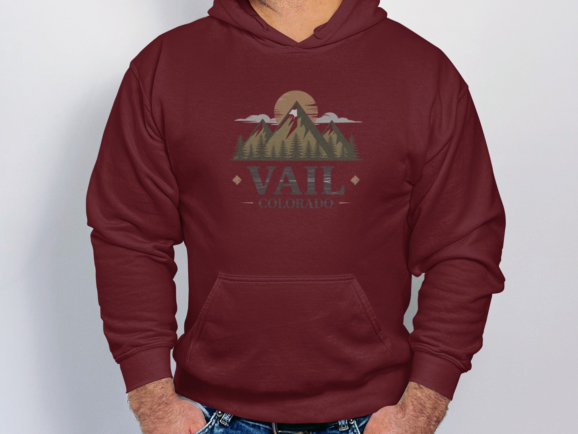 Vail Colorado Mountain Design Men's Hoodie product