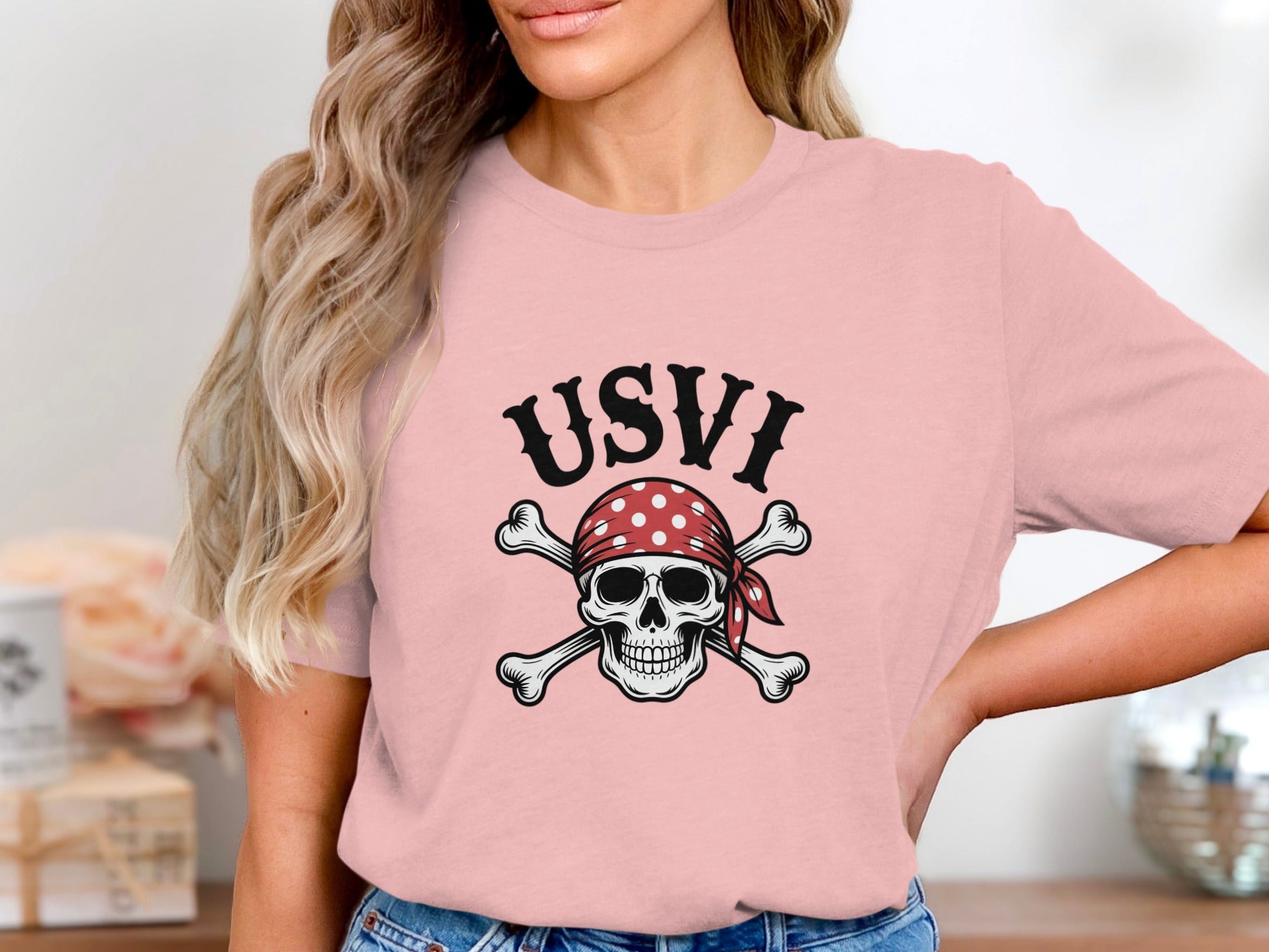 USVI Skull and Crossbones Graphic Tee product type