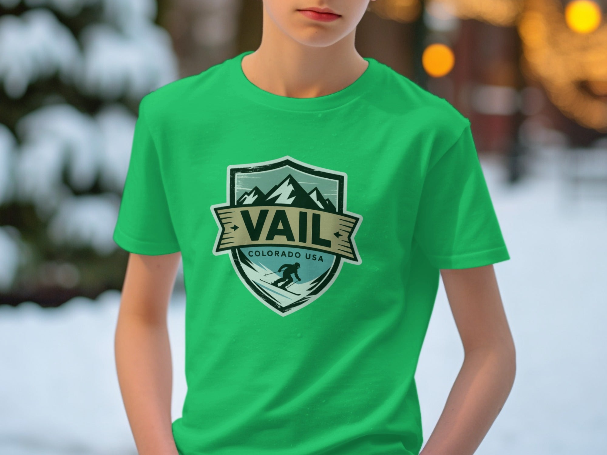 Vail Colorado USA Green T-Shirt Product