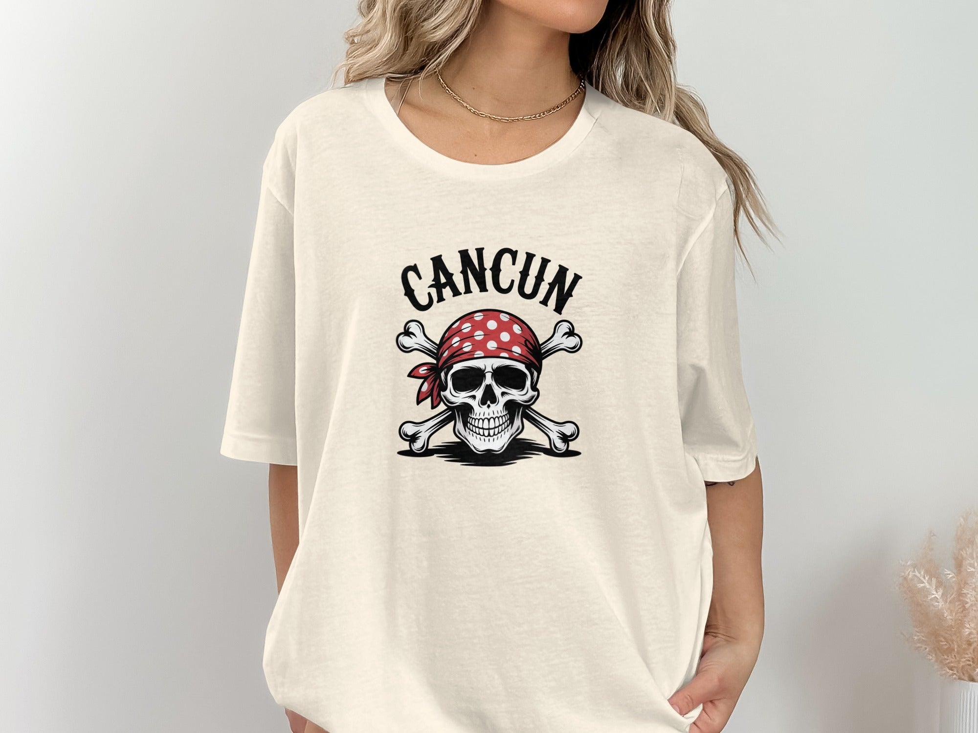 Cancun Skull Pirate Graphic Tee Shirt product type