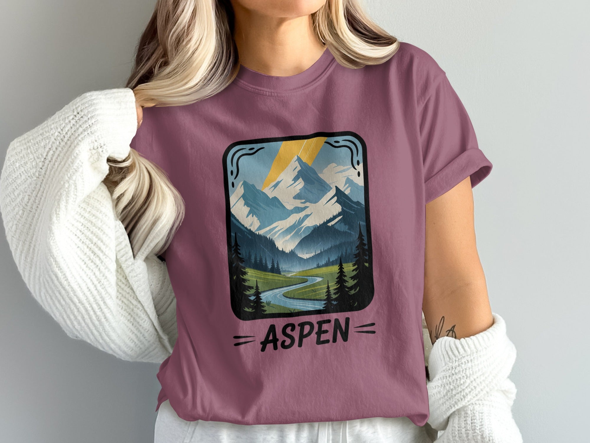 Aspen Mountain River Graphic Tee product