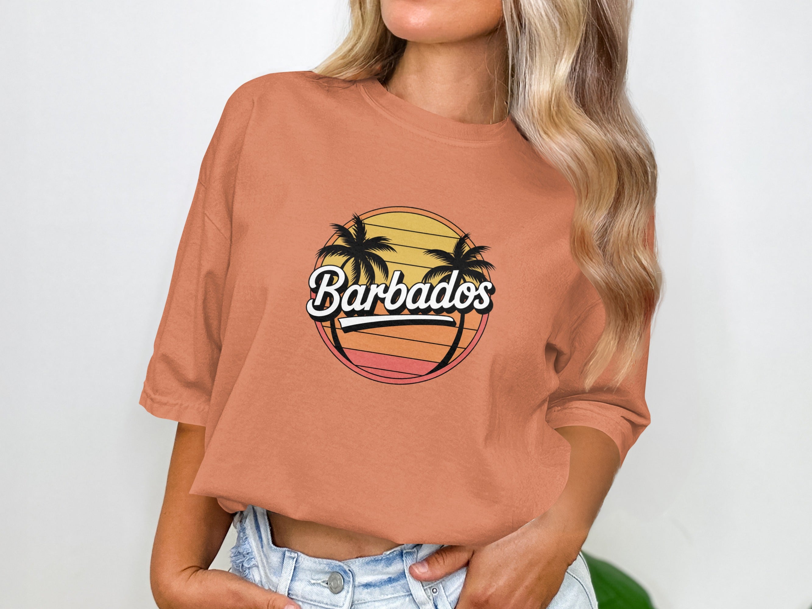 Barbados Palm Trees Graphic T-shirt product type