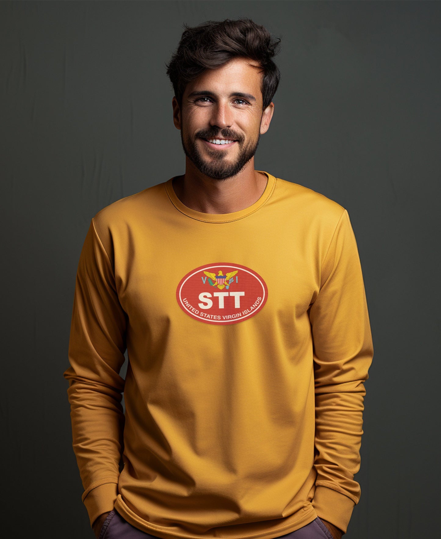 St Thomas Paradise Point Views and Carnival Celebrations Mens Long Sleeve T Shirt