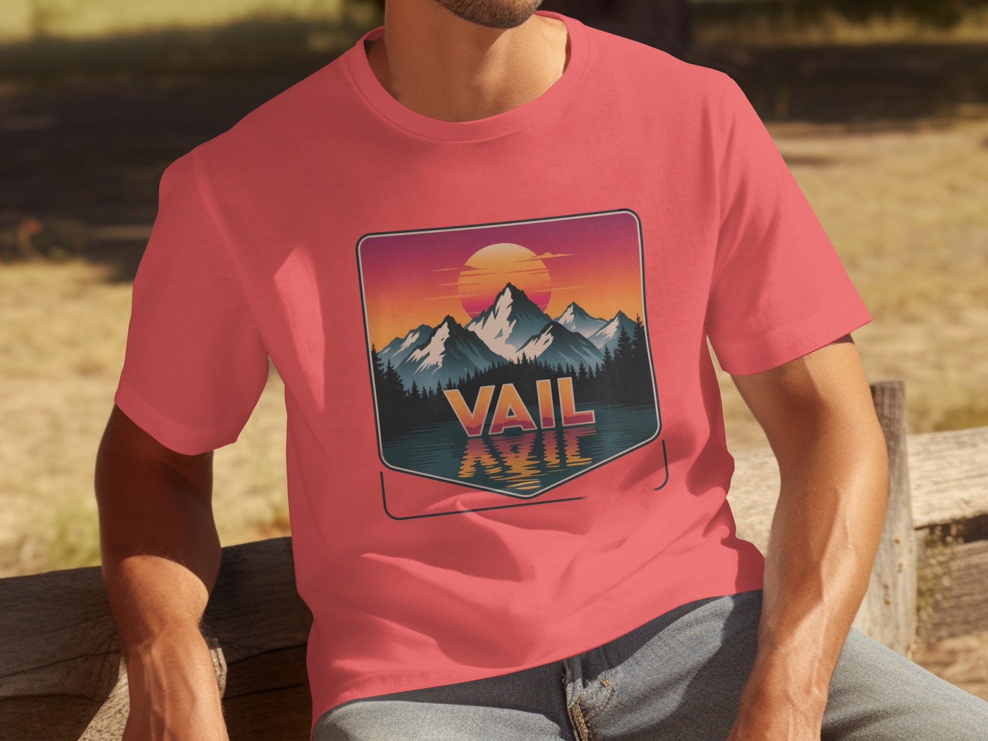 Vail Mountain Sunset Graphic Men's T-Shirt product