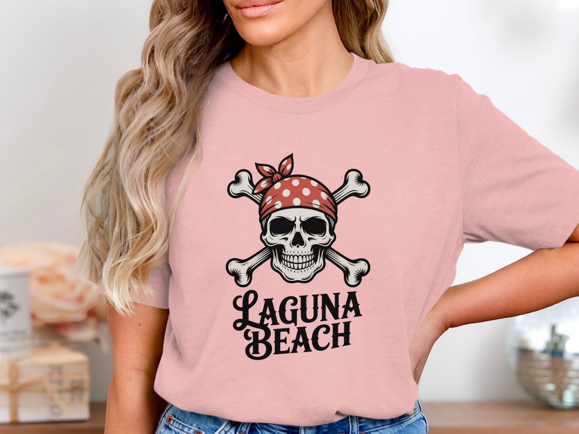 Laguna Beach Pirate Skull Graphic T-Shirt product type