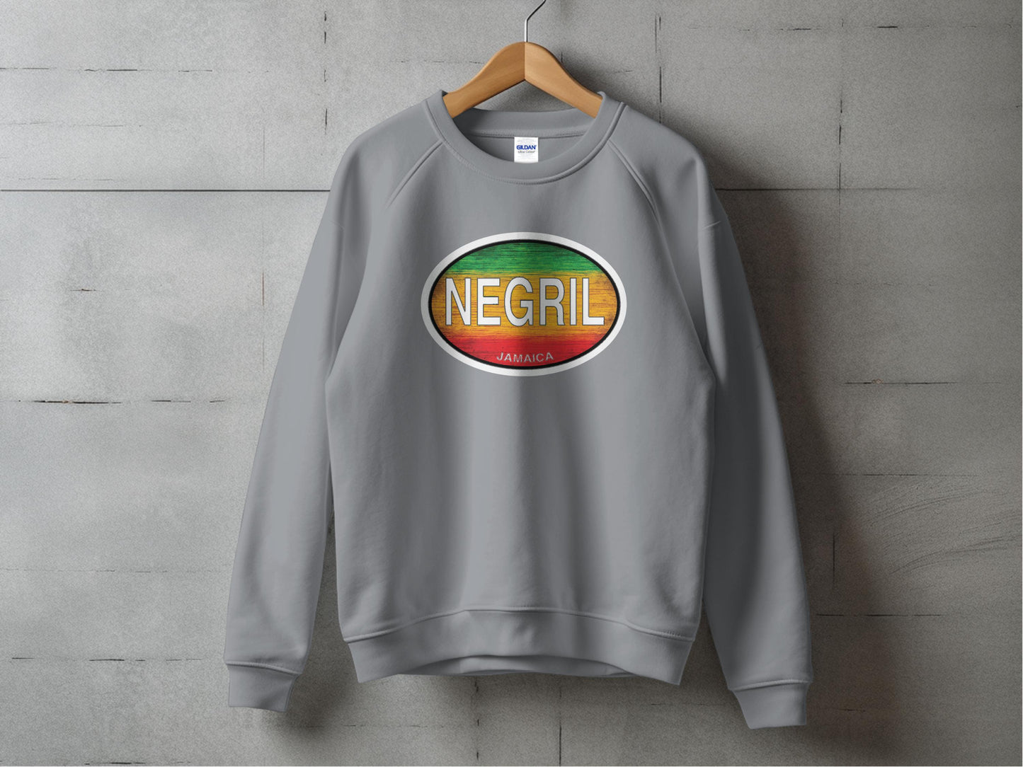 Negril Mens Sweatshirt Graphite Heather