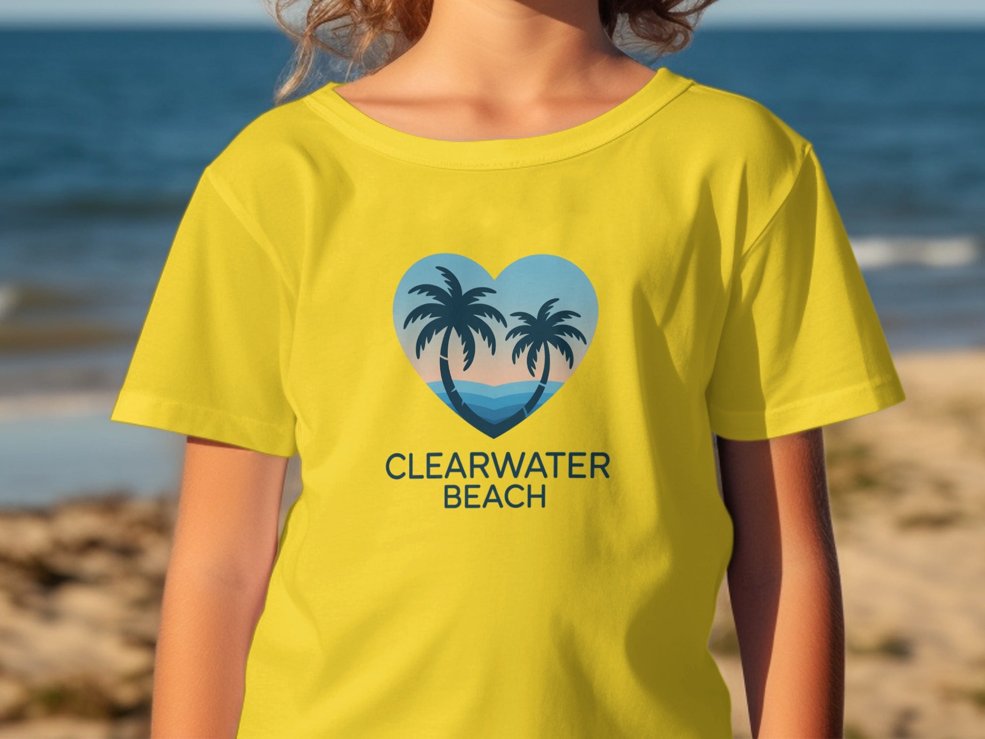 Clearwater Beach Palm Trees Yellow T-Shirt product