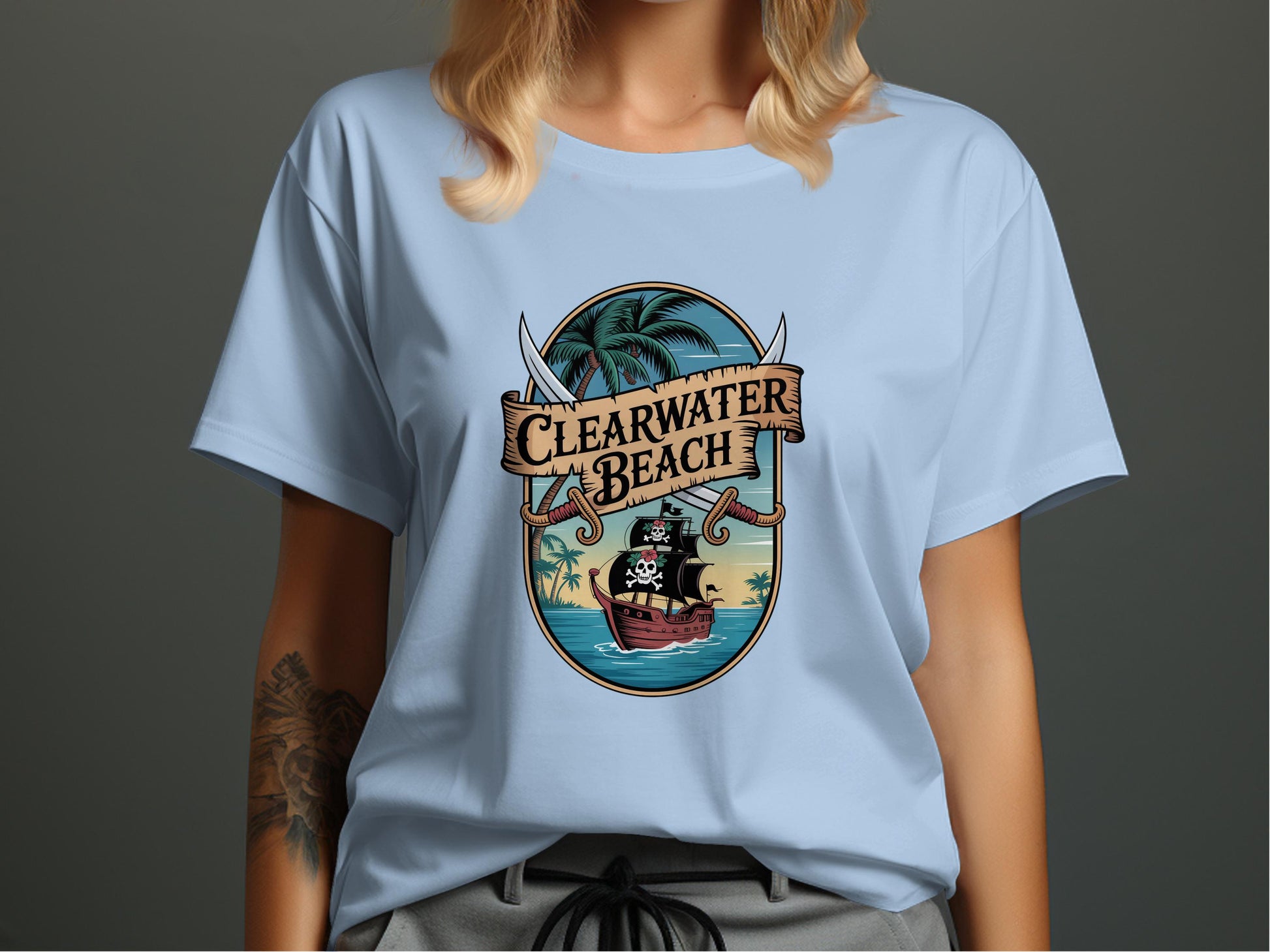 Clearwater Beach Pirate Graphic T-shirt product