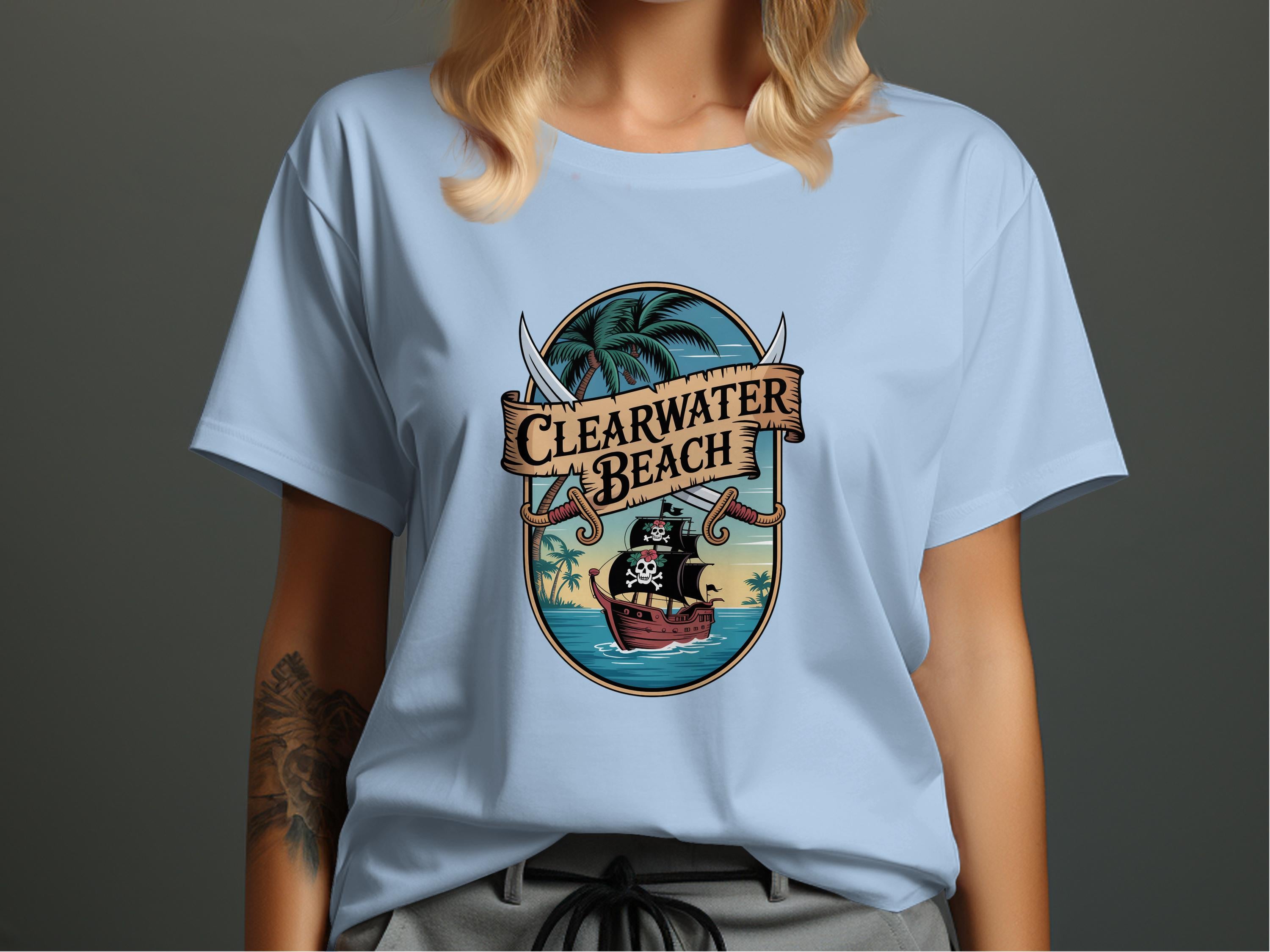 Clearwater Beach Pirate Graphic T-shirt product