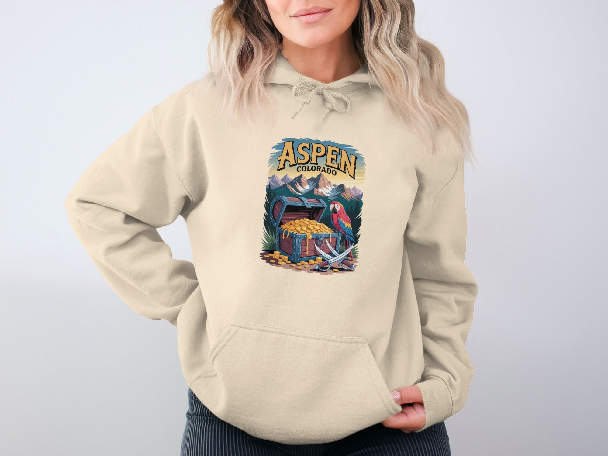 Aspen Colorado Parrot Graphic Hoodie product type