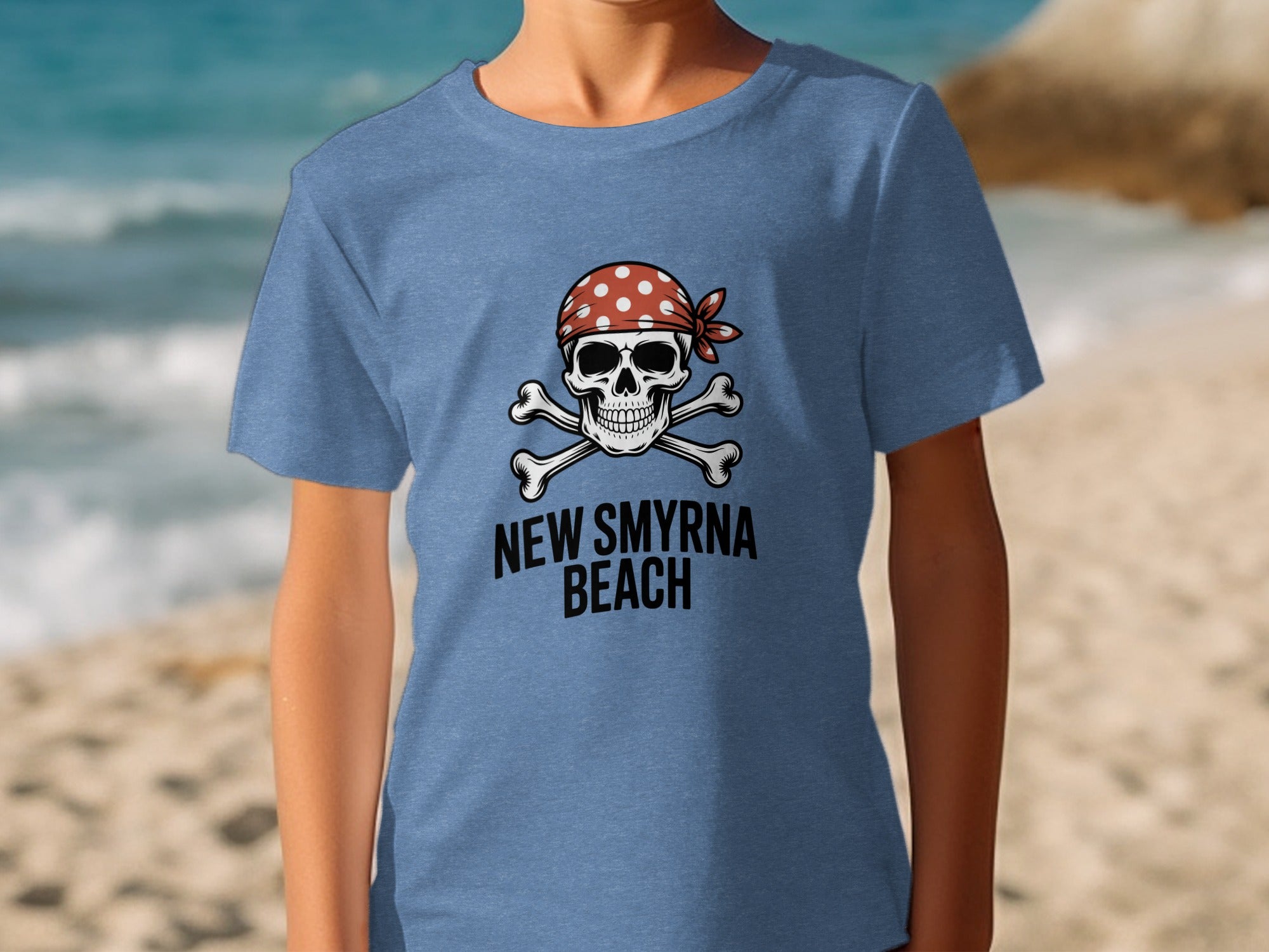 New Smyrna Beach Skull and Crossbones T-shirt product