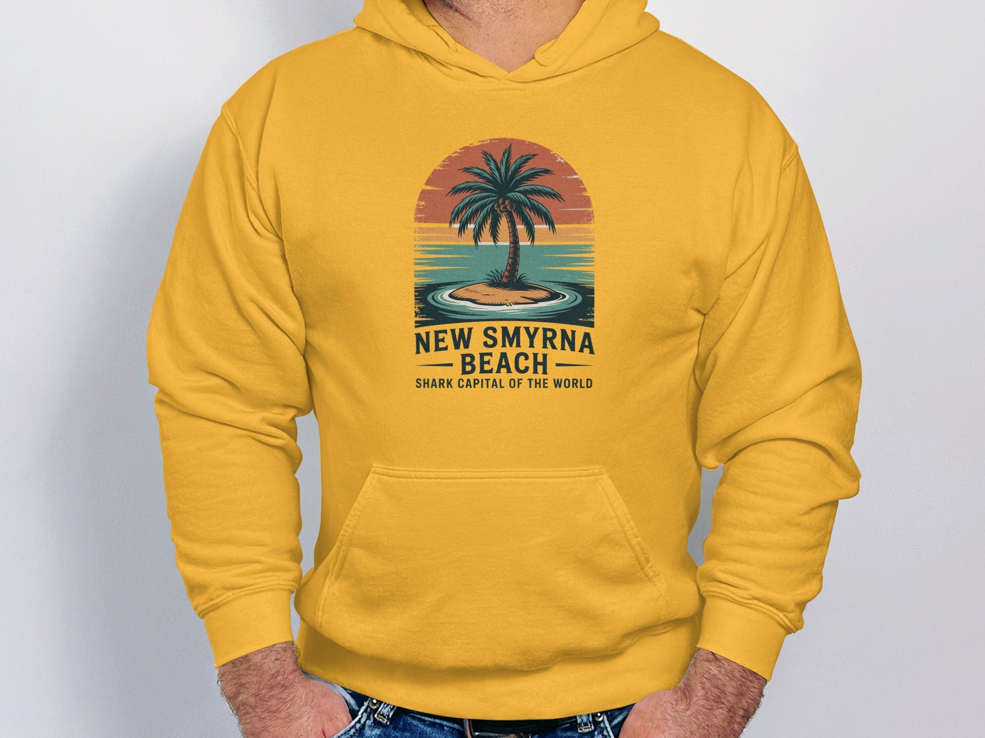 New Smyrna Beach Shark Capital Cool Hoodie product type