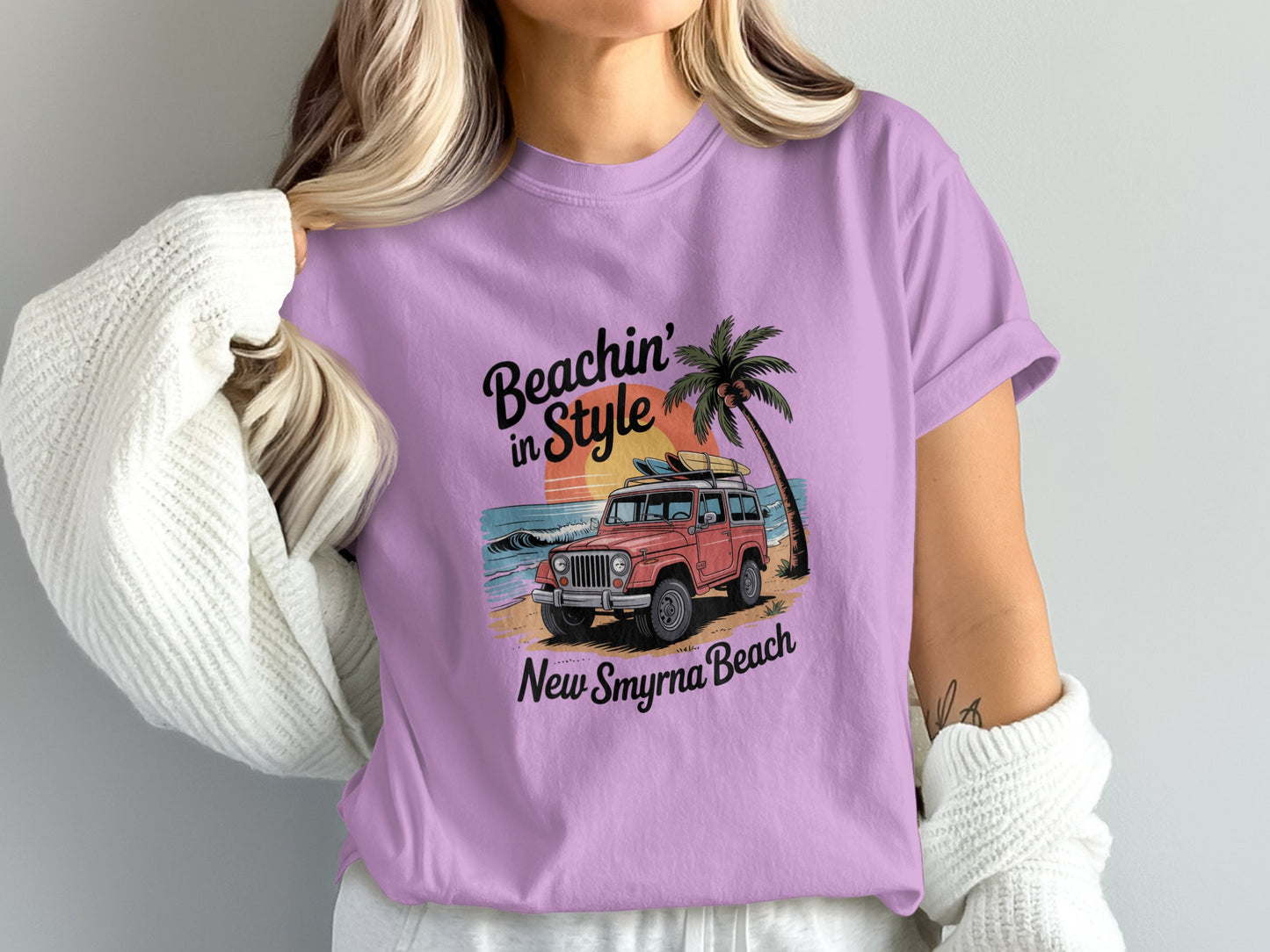 Beachin' in Style New Smyrna Beach T-shirt product type