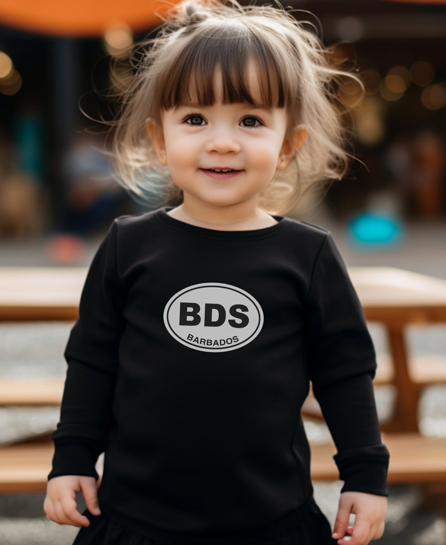 Cute Barbados BDS Graphic Long Sleeve Toddler Shirt product