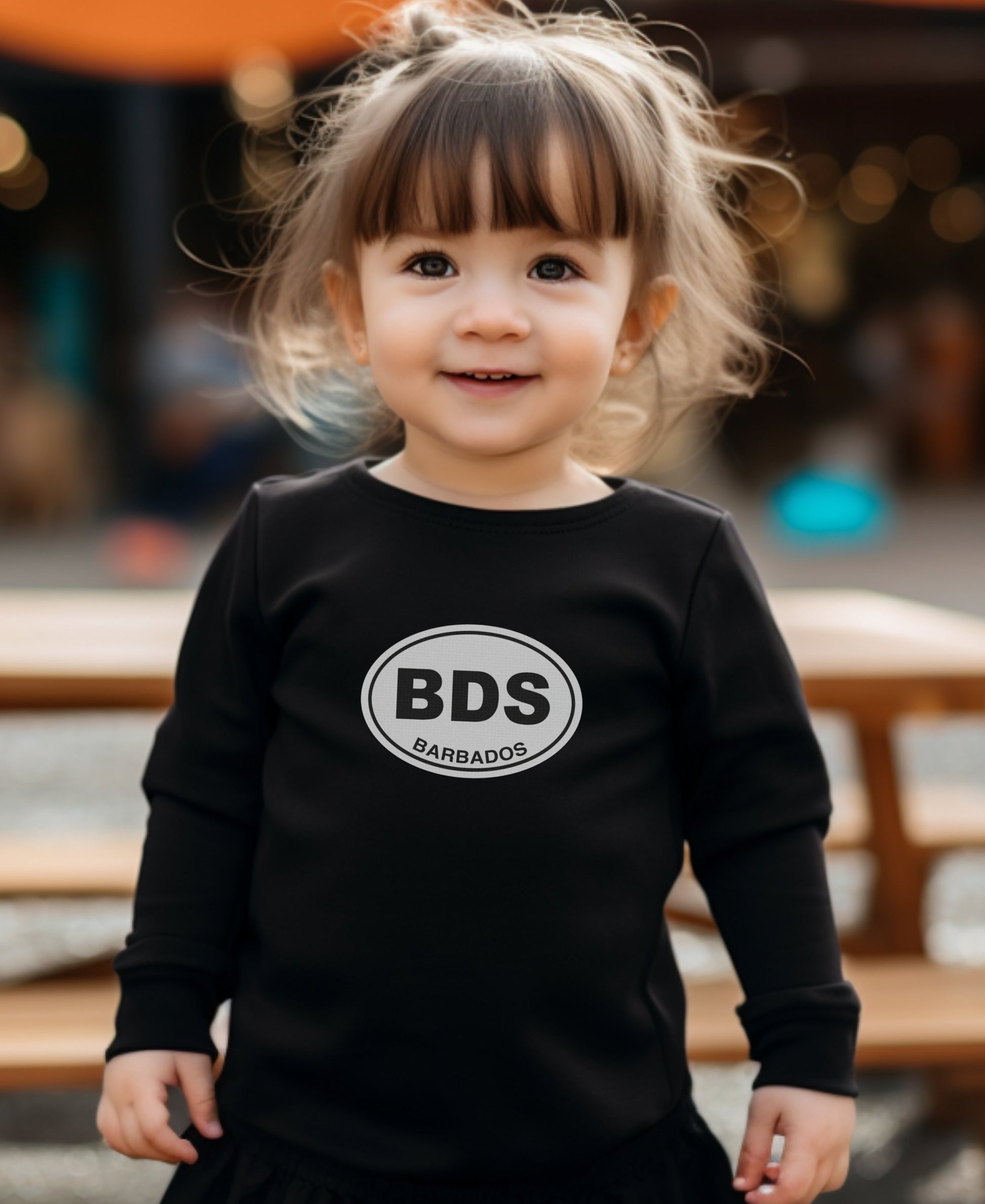 Cute Barbados BDS Graphic Long Sleeve Toddler Shirt product