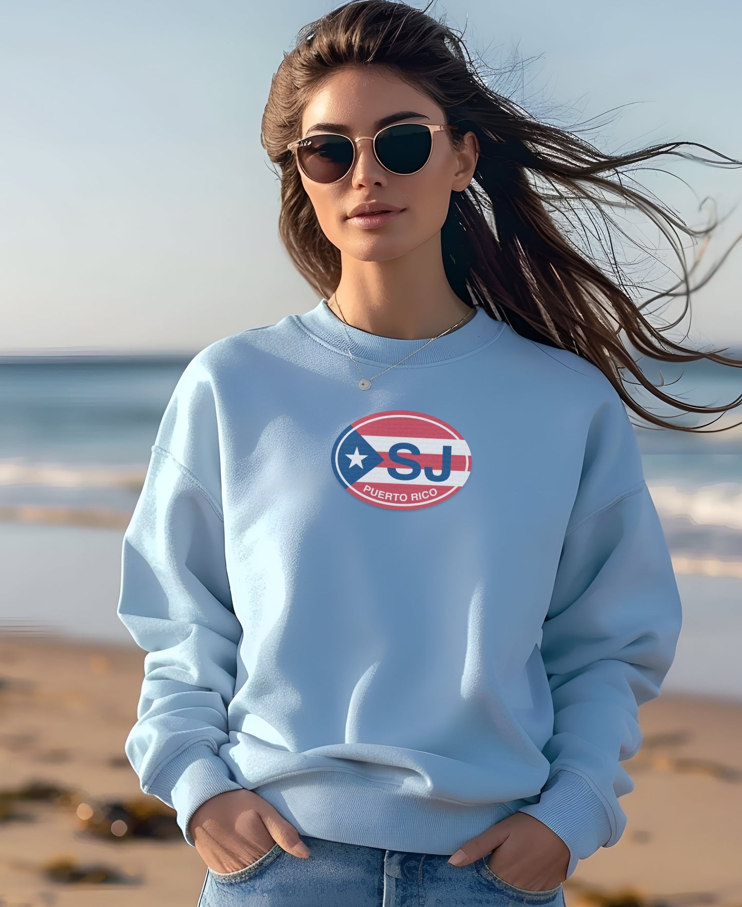 San Juan Puerto Rico Round Emblem Sweatshirt product type