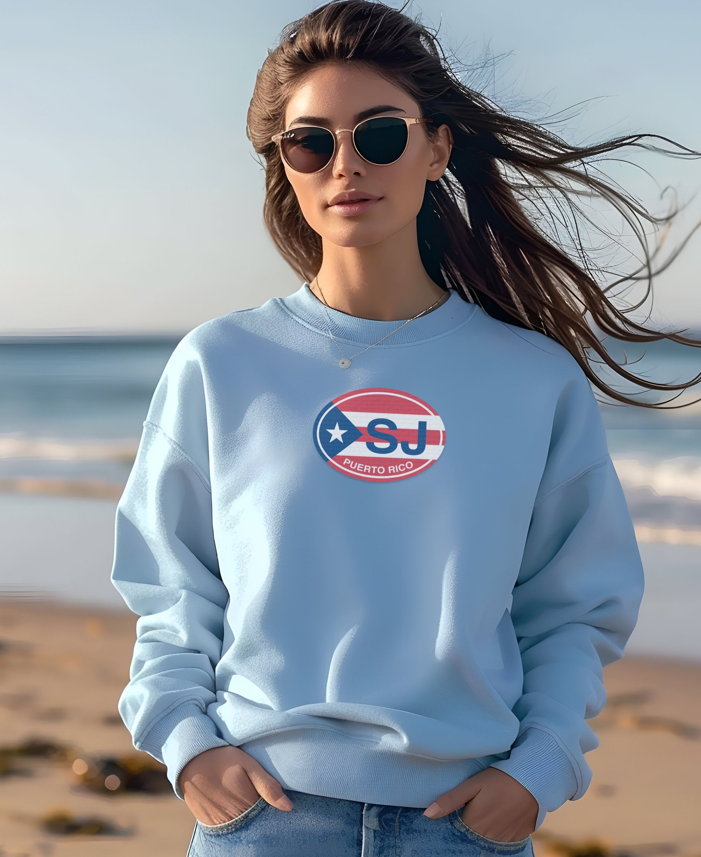 San Juan Puerto Rico Round Emblem Sweatshirt product type