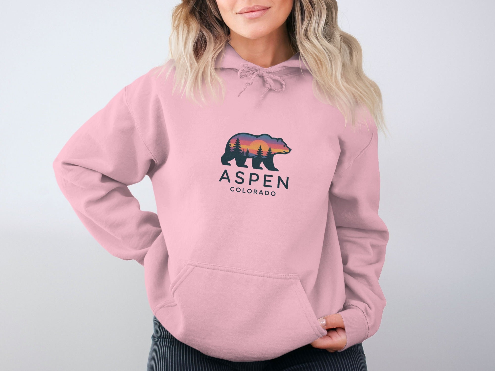Aspen Colorado Bear Graphic Hoodies product type