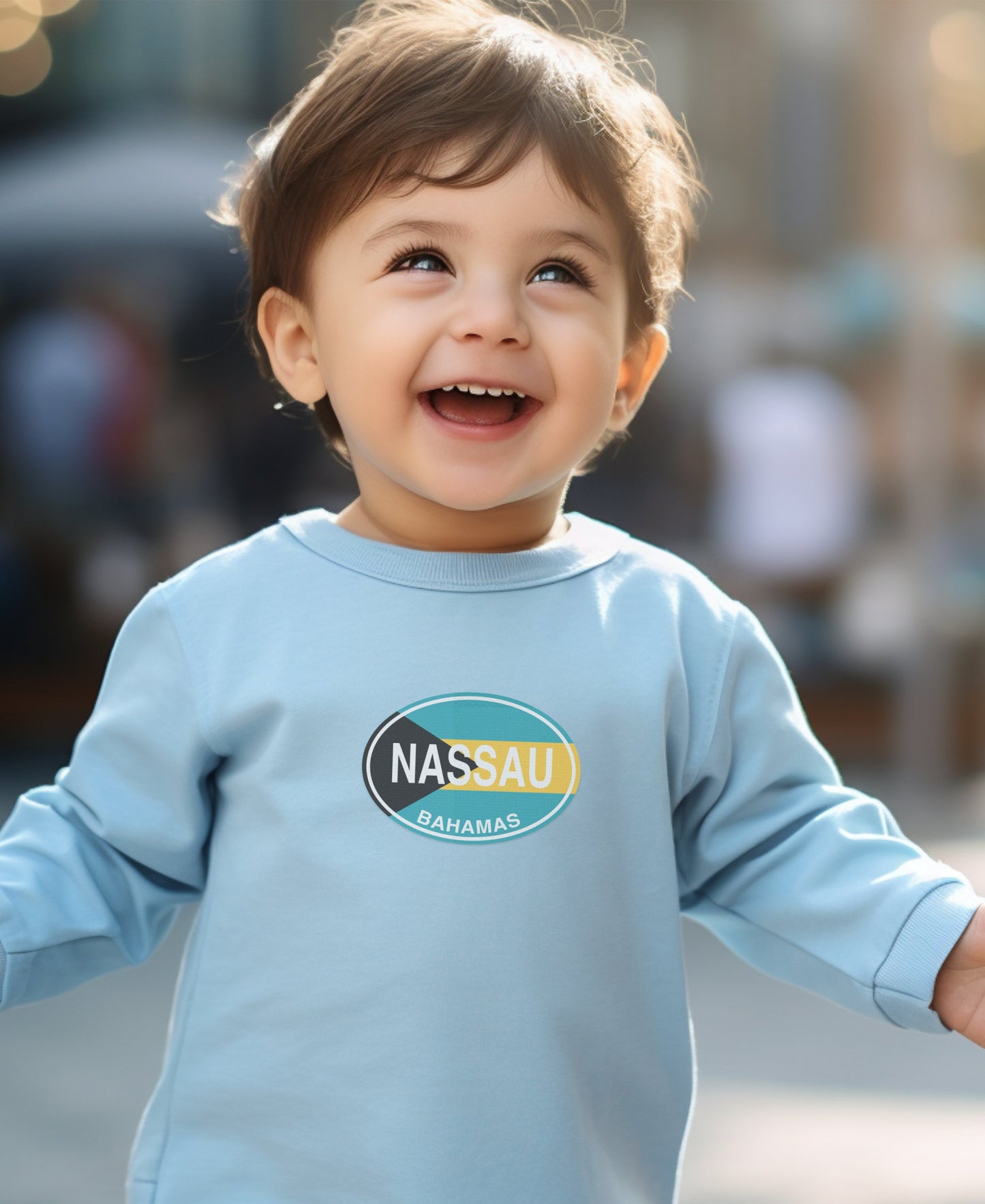 Nassau playing and learning at Pirates Museum Toddler Long Sleeve T-Shirt