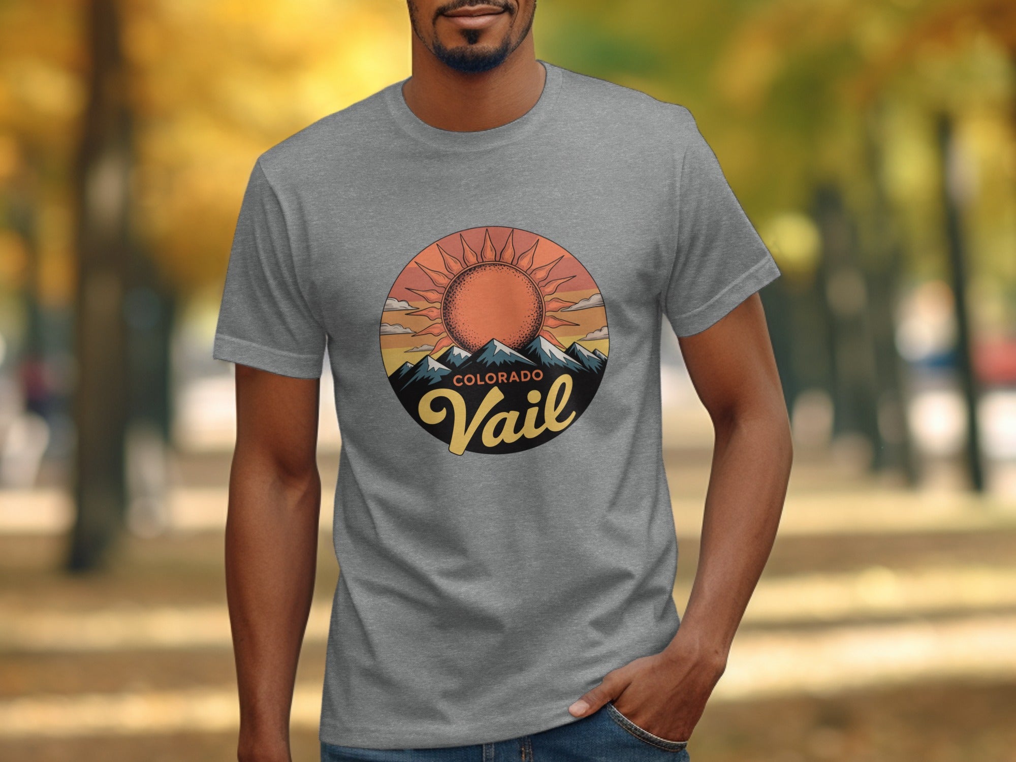Colorado Vail Sun Design Graphic T-Shirt product type