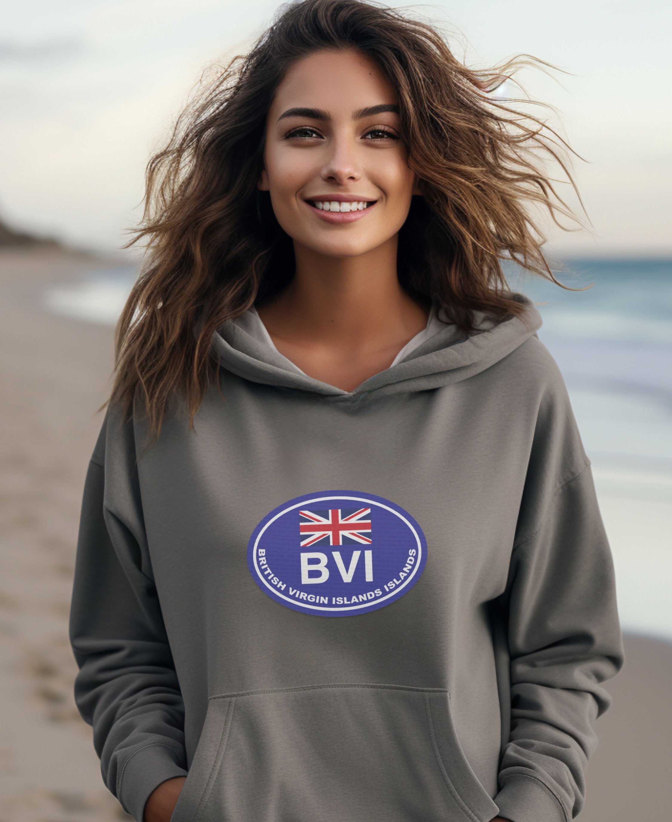 BVI Ocean Calm & Festive Vibes Womens Hoodie