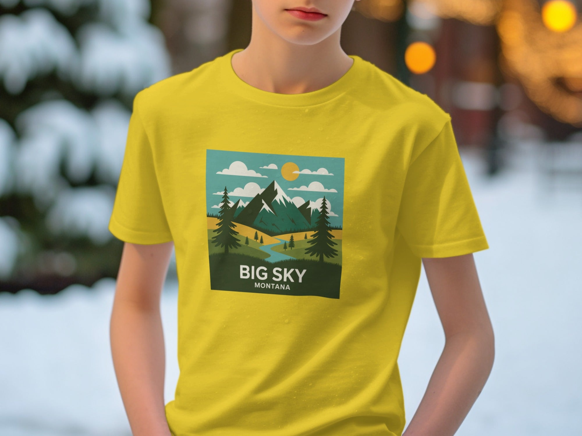 Big Sky Montana Scenic Graphic Print T-shirt